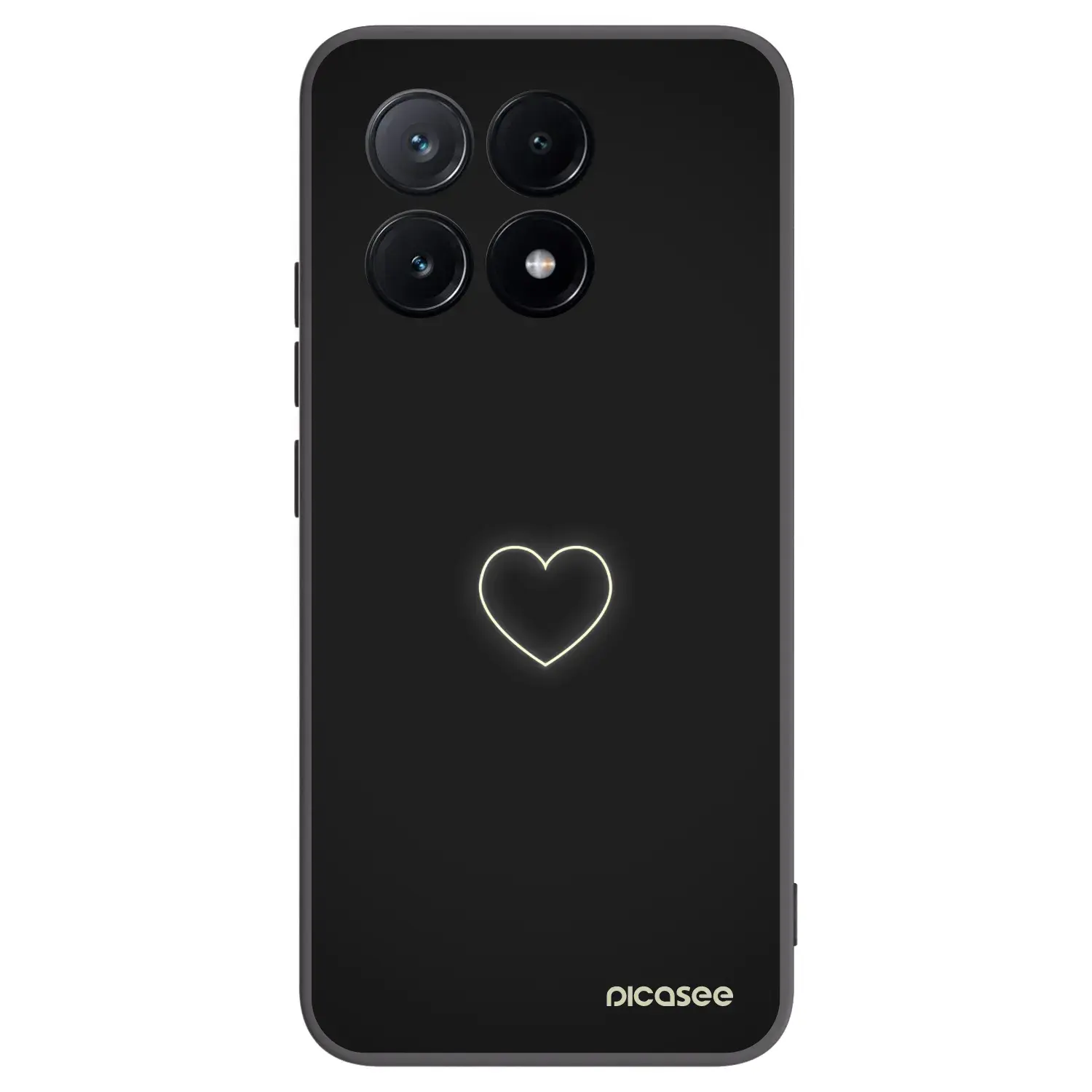 Silikonový černý obal pro Xiaomi Poco X6 Pro - Heart
