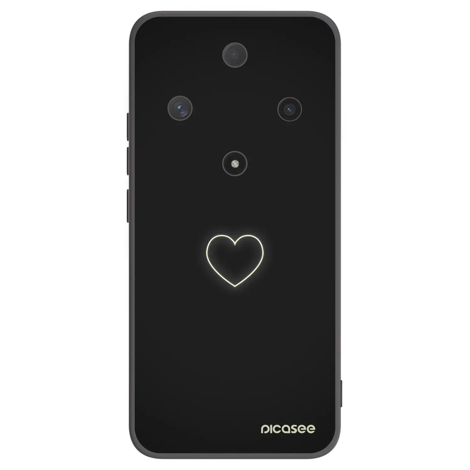 Silikonový černý obal pro Honor Magic6 Lite 5G - Heart