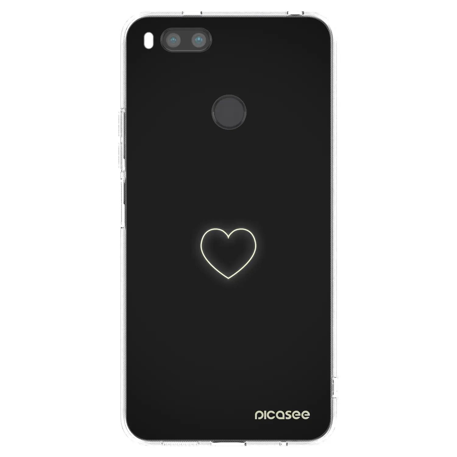 Silikonový průhledný obal pro Xiaomi Mi A1 Global - Heart