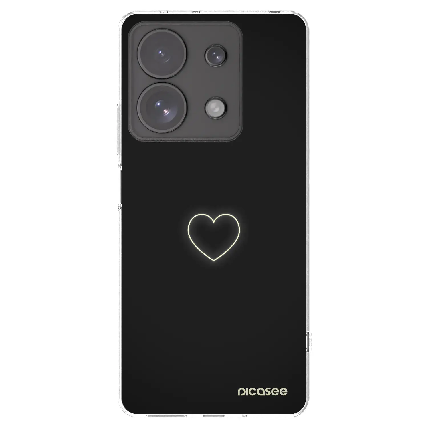 Silikonový průhledný obal pro Xiaomi Redmi Note 13 Pro 4G - Heart