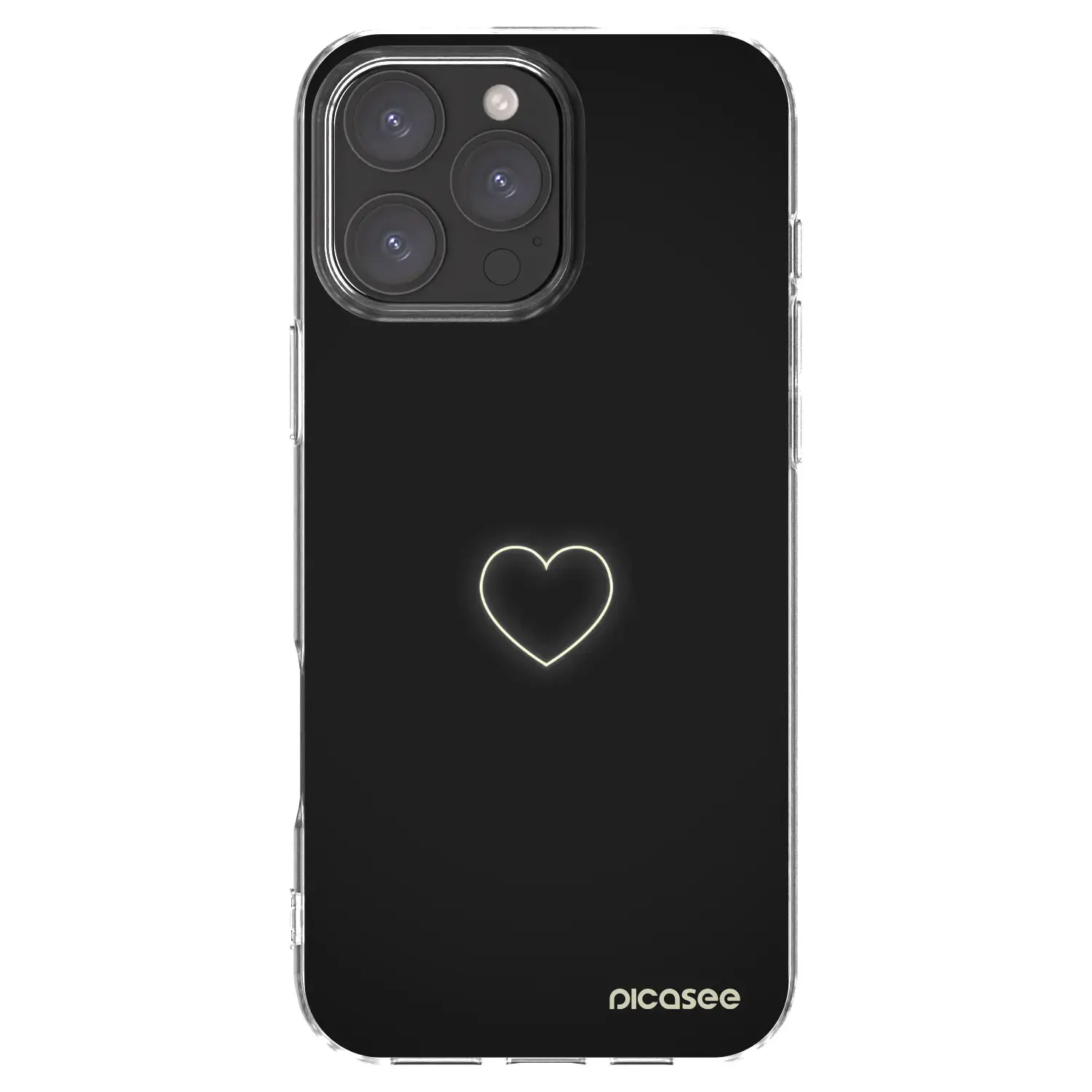 Silikonový průhledný obal pro Apple iPhone 16 Pro Max - Heart