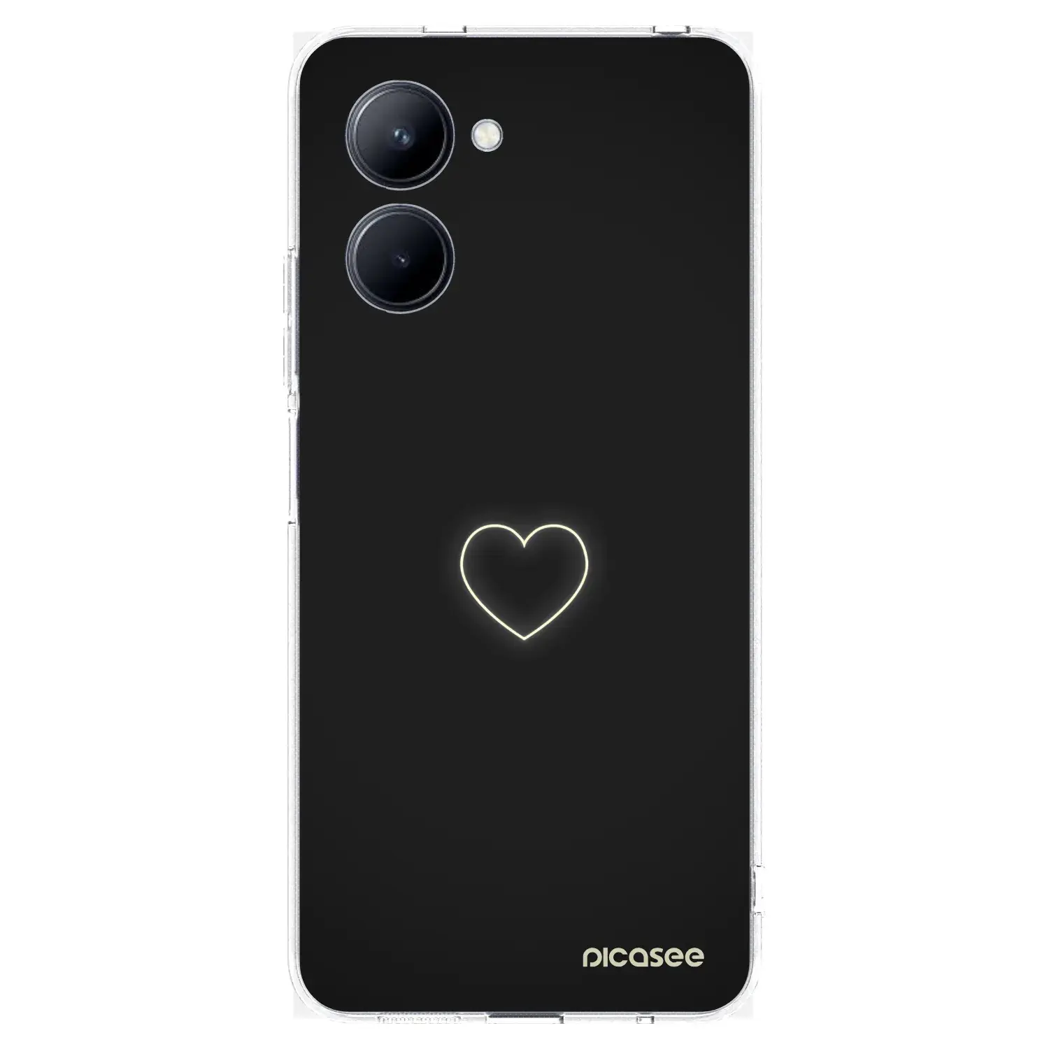 Silikonový průhledný obal pro Realme C33 (2023) - Heart