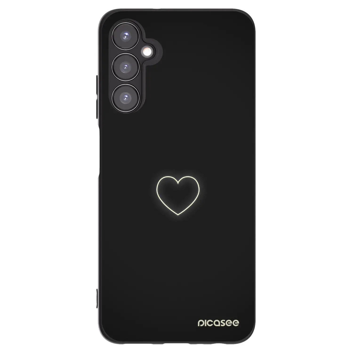 Silikonový černý obal pro Samsung Galaxy A05s A057G - Heart