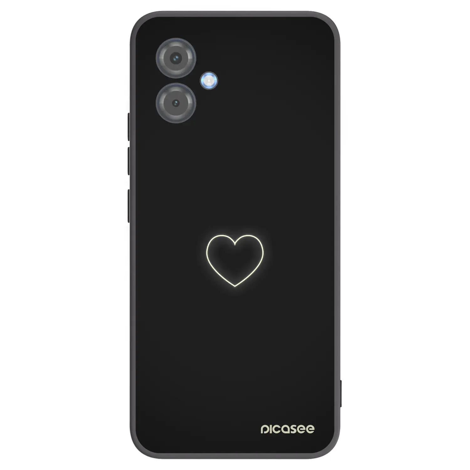 Silikonový černý obal pro Motorola Moto G14 - Heart