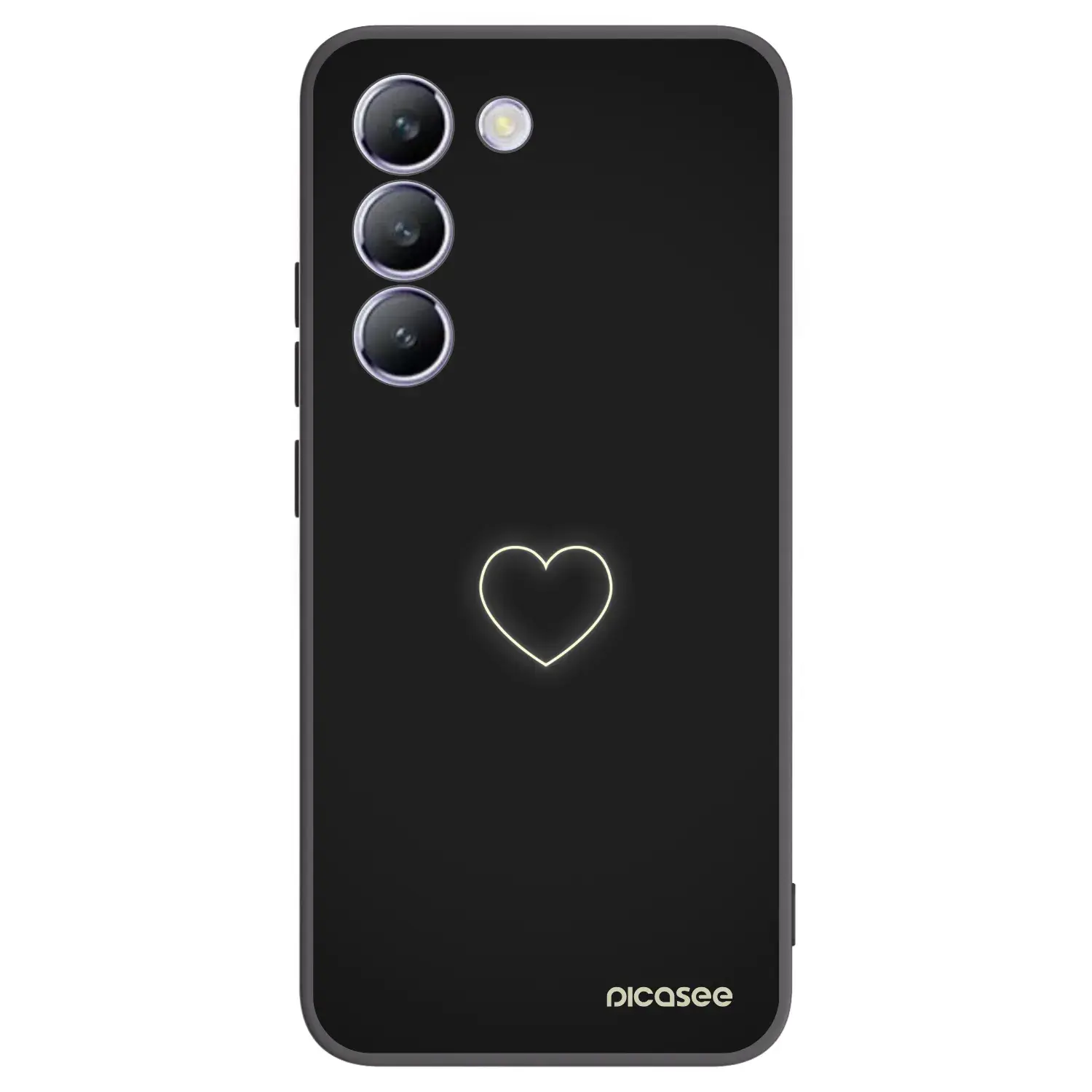 Silikonový černý obal pro Vivo V40 SE 5G - Heart