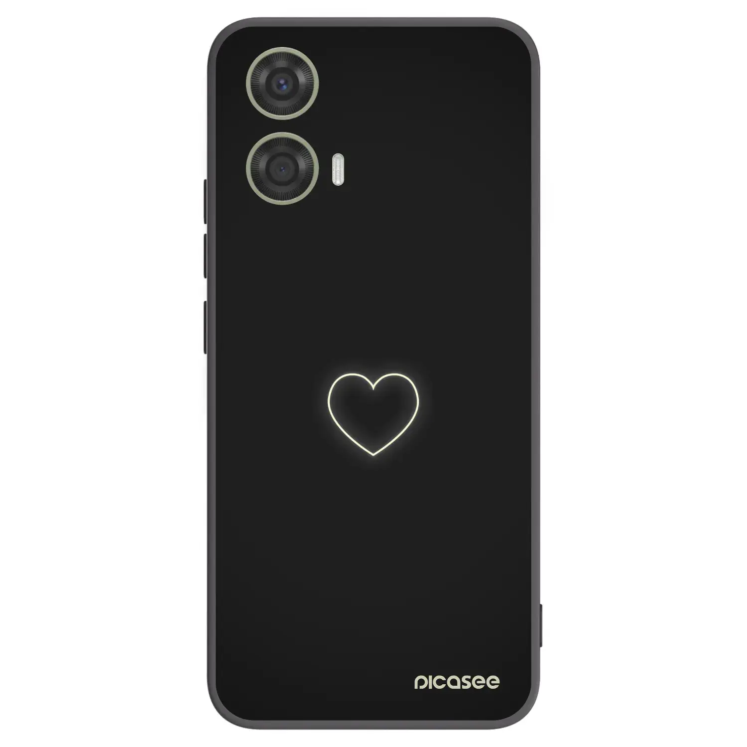 Silikonový černý obal pro Motorola Moto G24 - Heart