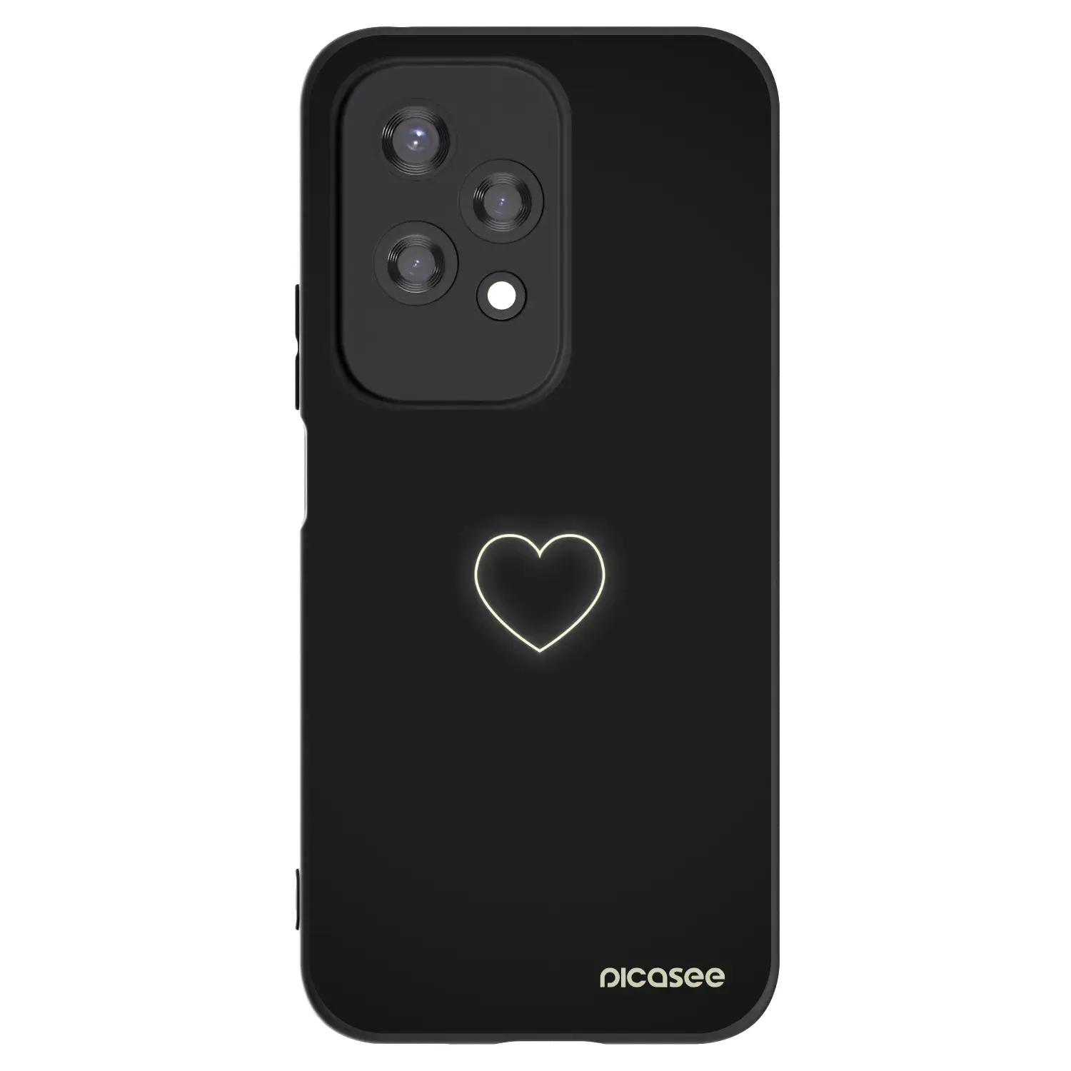 Silikonový černý obal pro Honor 200 Lite - Heart