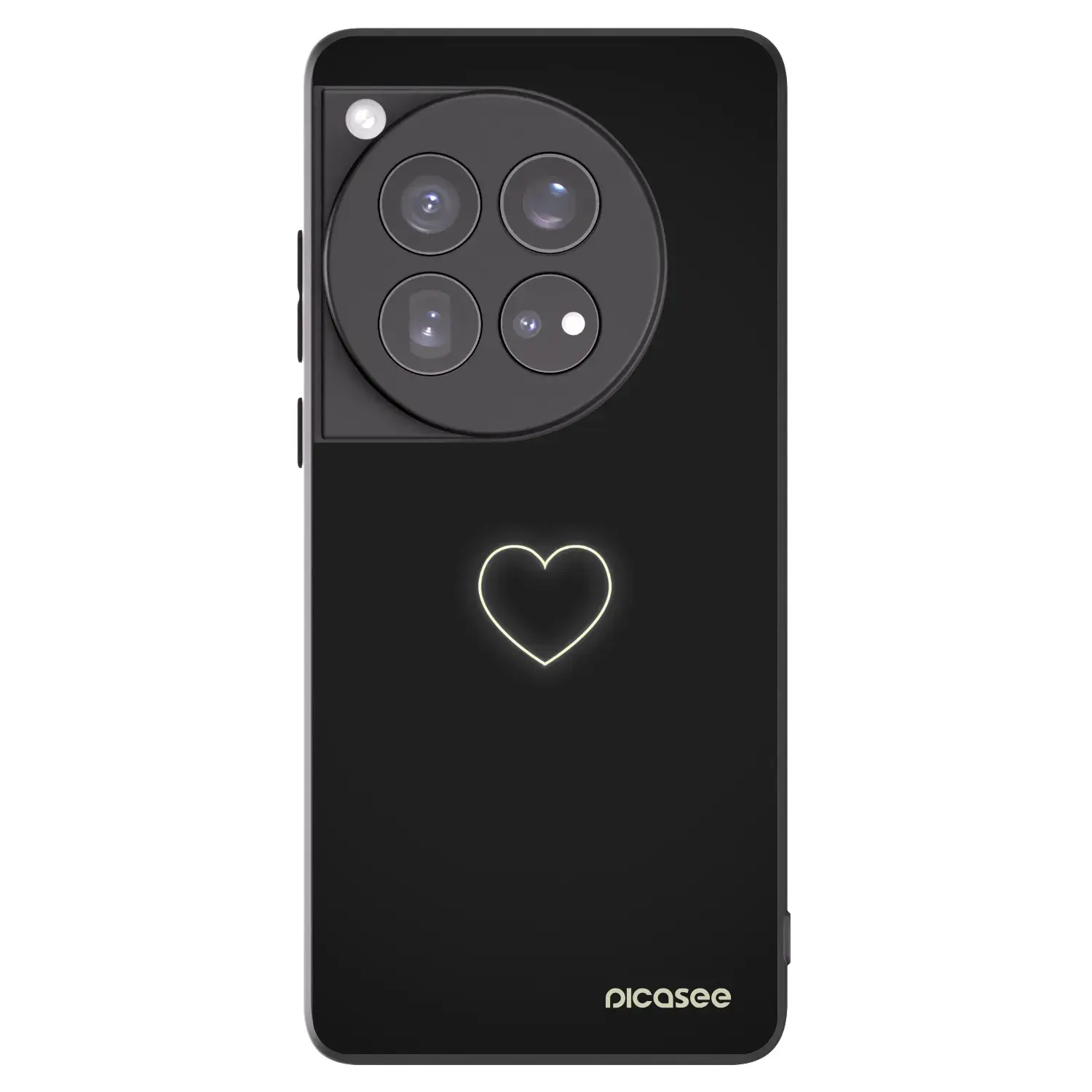 Silikonový černý obal pro OnePlus 12 5G - Heart