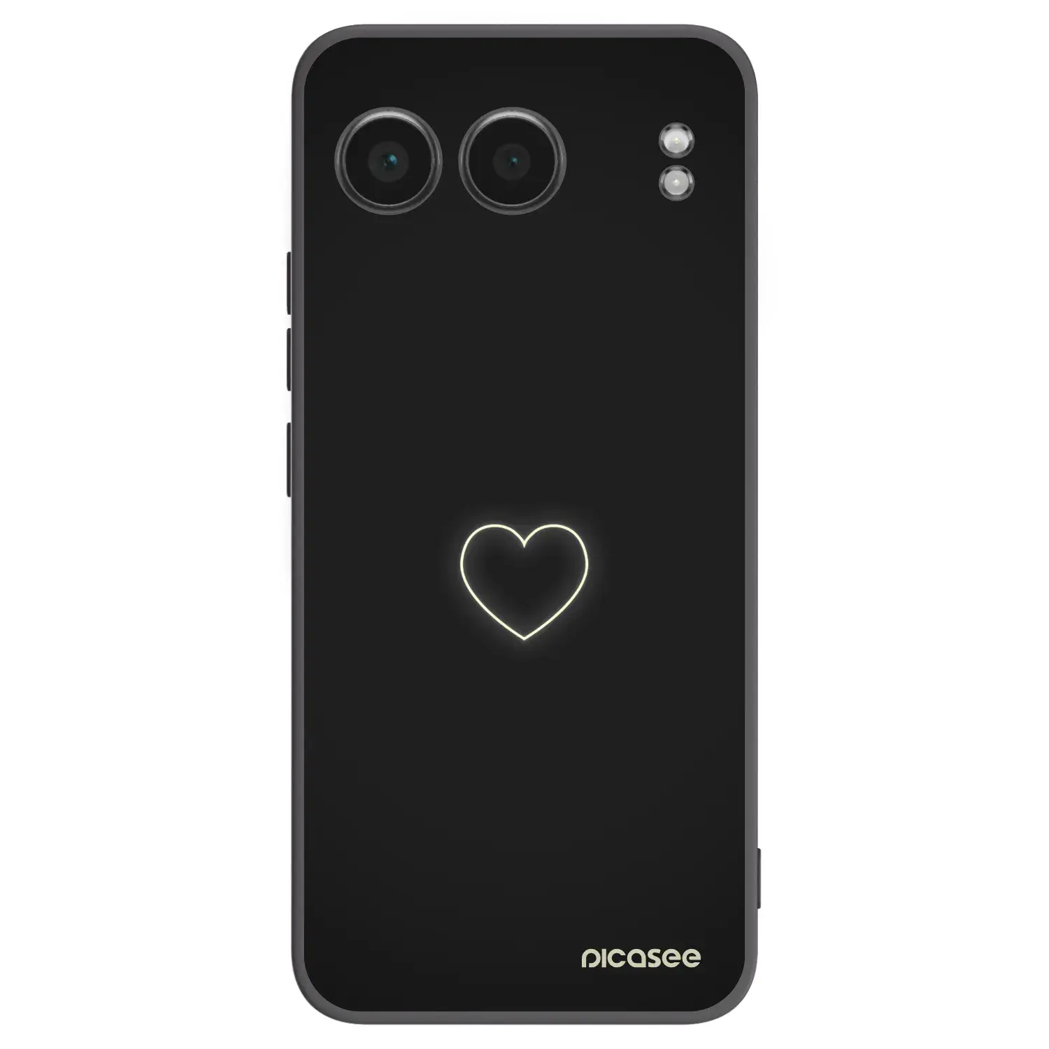 Silikonový černý obal pro OnePlus Nord 4 - Heart
