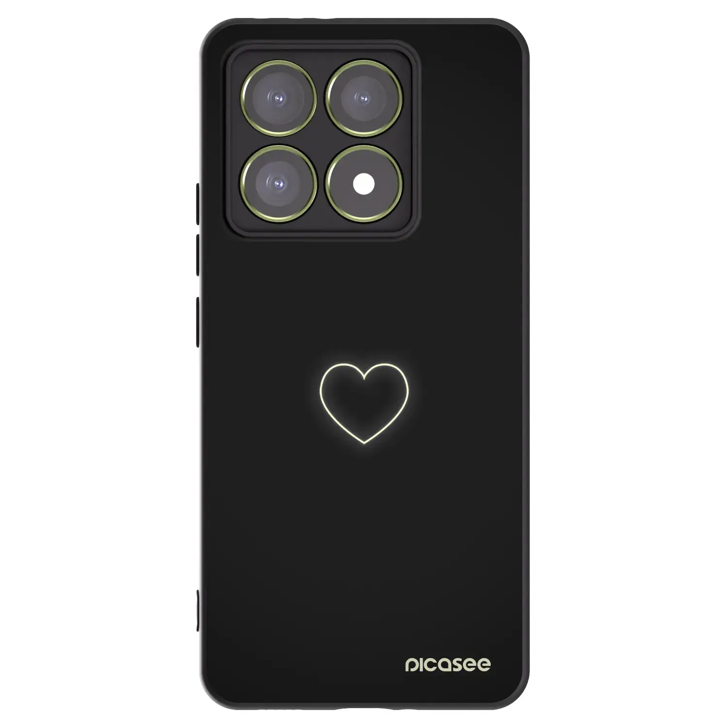 Silikonový černý obal pro Xiaomi 14T - Heart