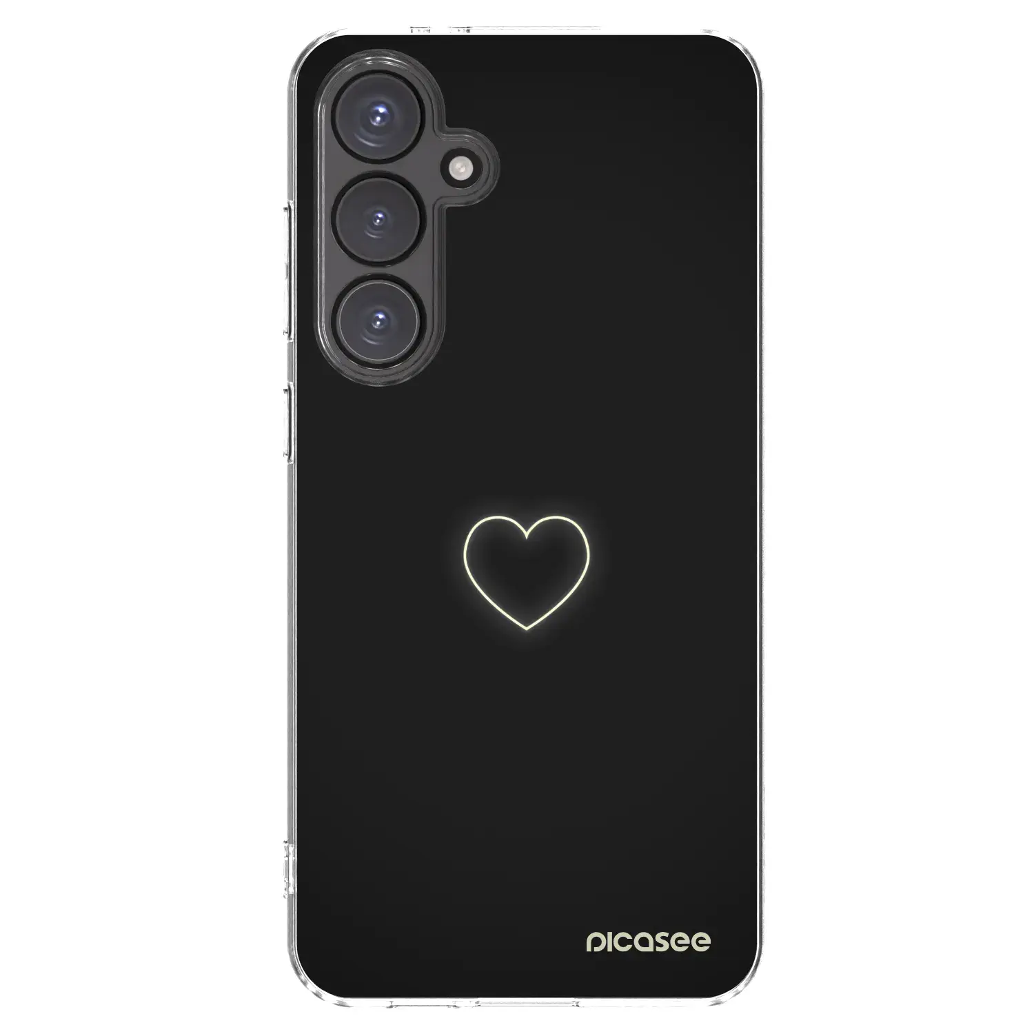 Silikonový průhledný obal pro Samsung Galaxy S24 FE S721B - Heart
