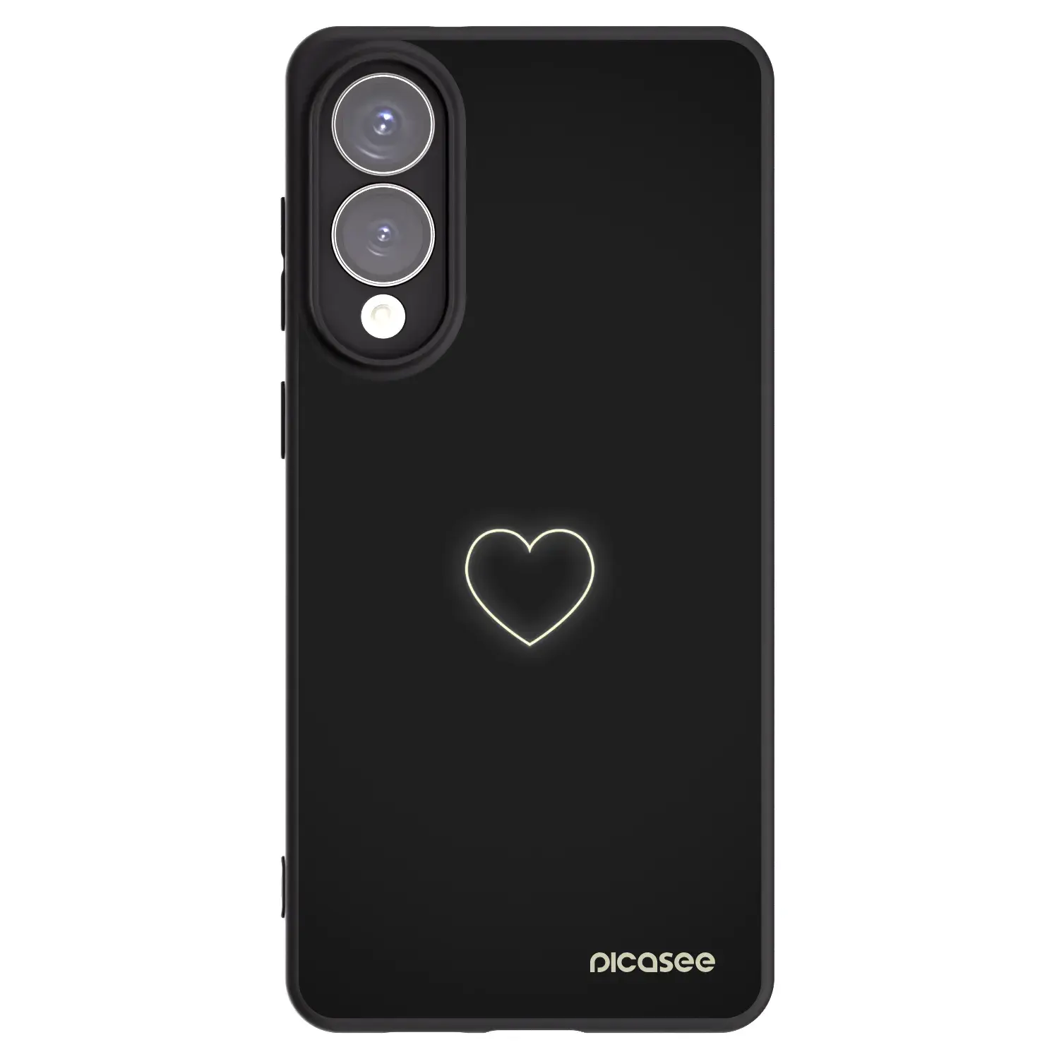 Silikonový černý obal pro Samsung Galaxy S25 Edge 5G - Heart