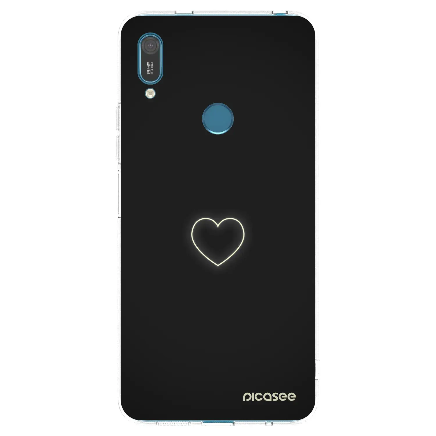 Silikonový průhledný obal pro Huawei Y7 2019 - Heart