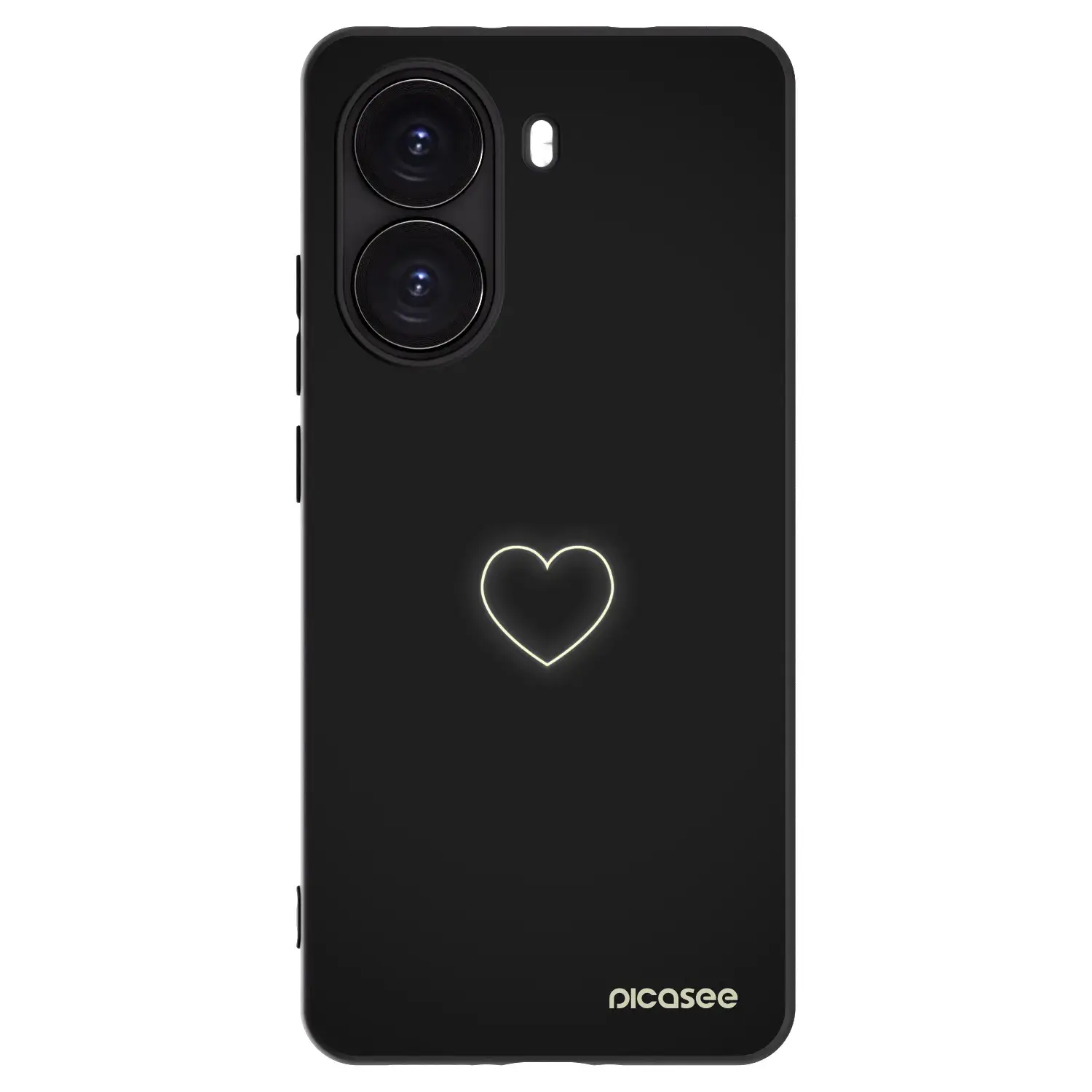Silikonový černý obal pro Xiaomi Poco X7 Pro 5G - Heart