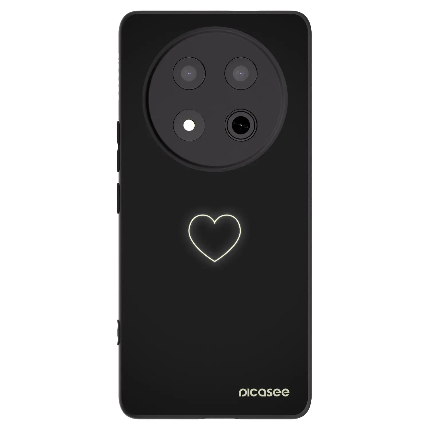 Silikonový černý obal pro Honor Magic7 Lite 5G - Heart