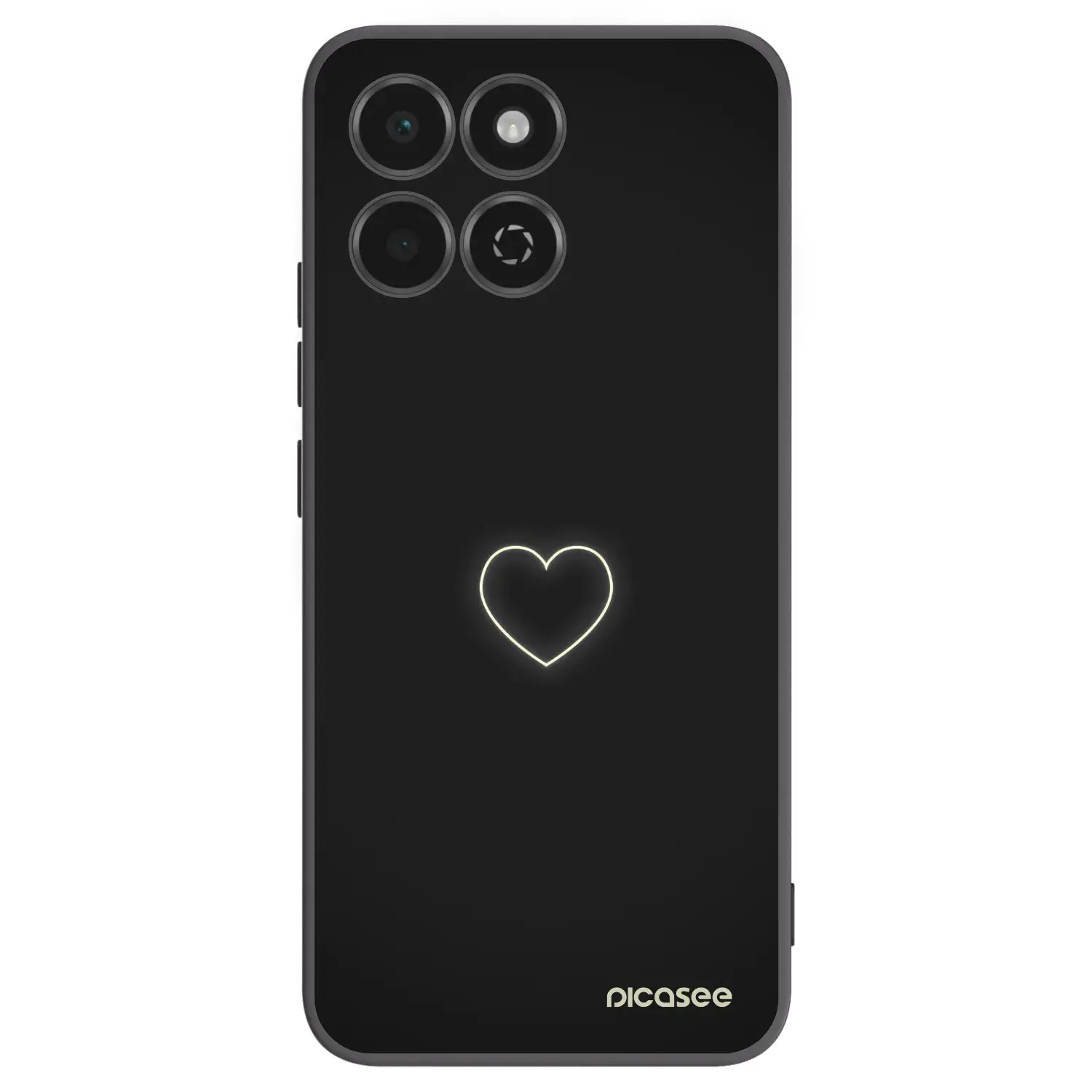 Silikonový černý obal pro Honor 200 Smart 5G - Heart