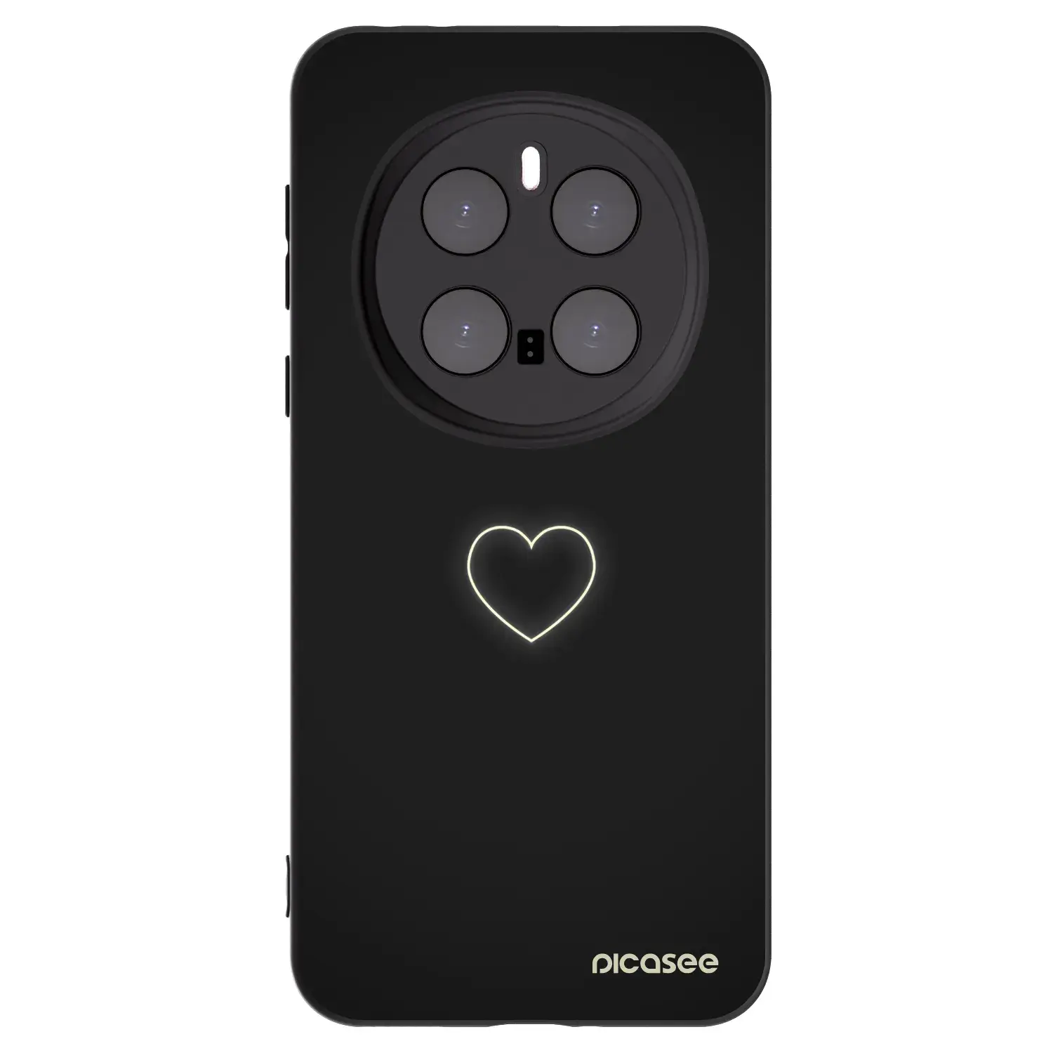 Silikonový černý obal pro Honor Magic7 Pro 5G - Heart