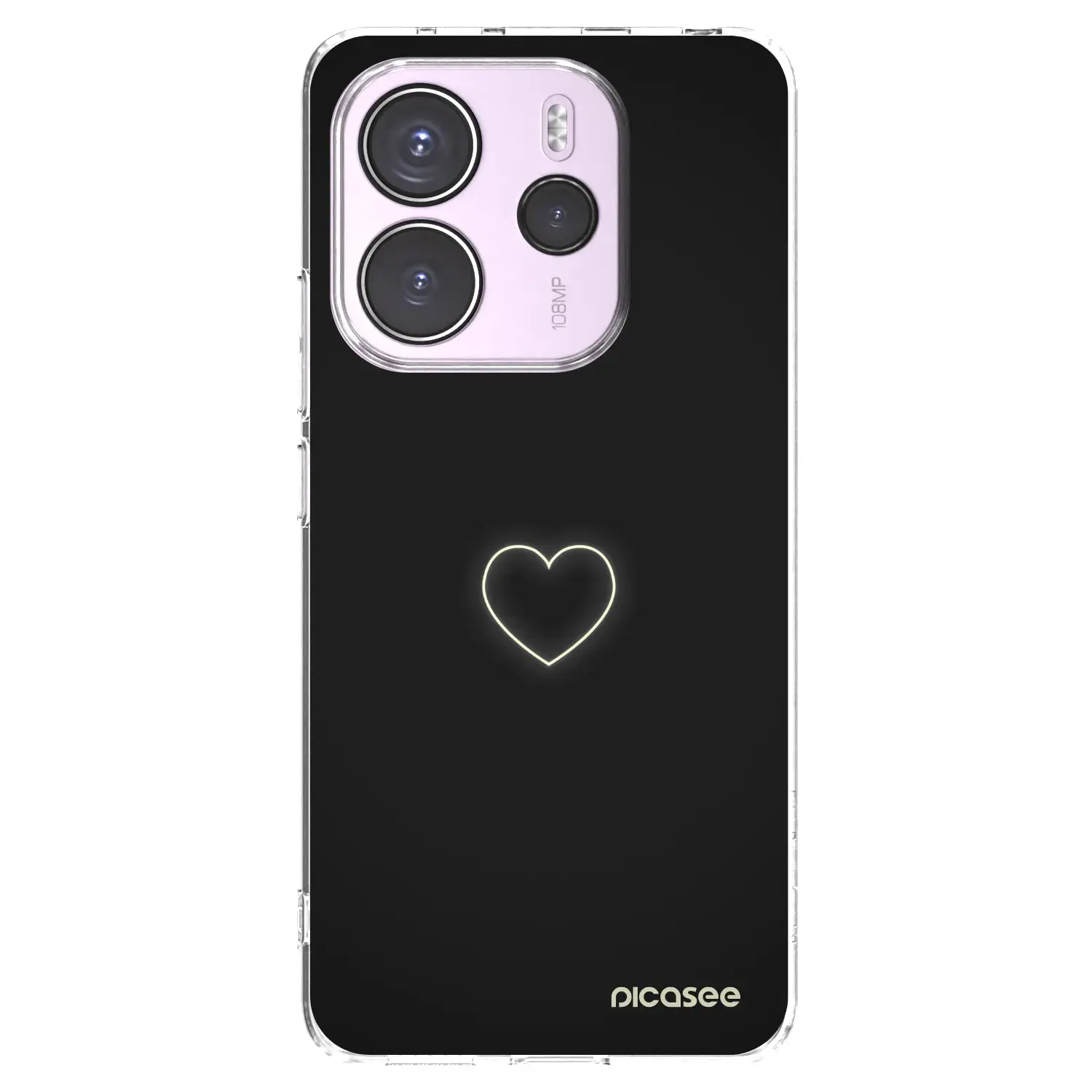 Silikonový průhledný obal pro Xiaomi Redmi Note 14 4G - Heart