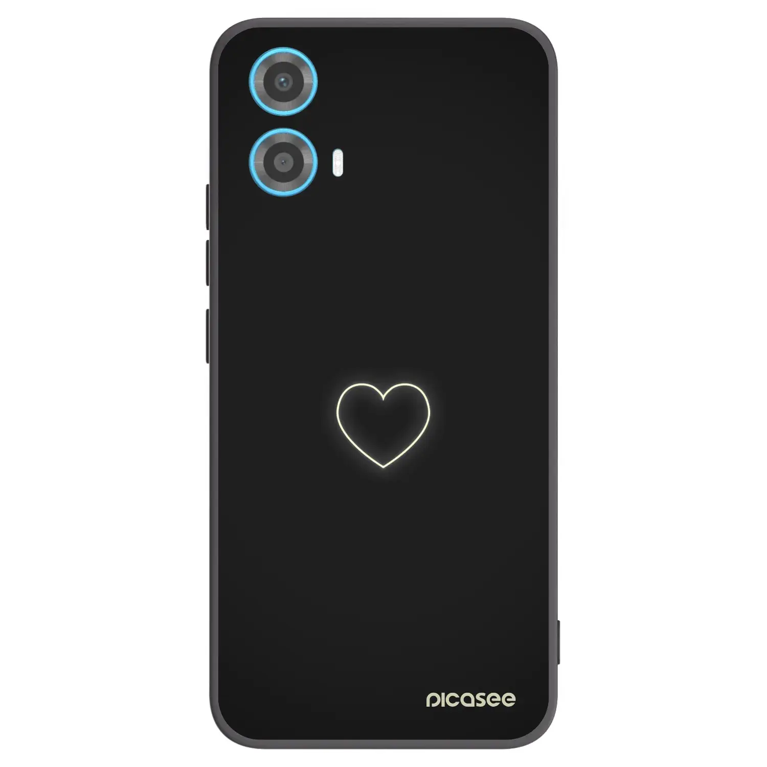 Silikonový černý obal pro Motorola Moto G34 5G - Heart