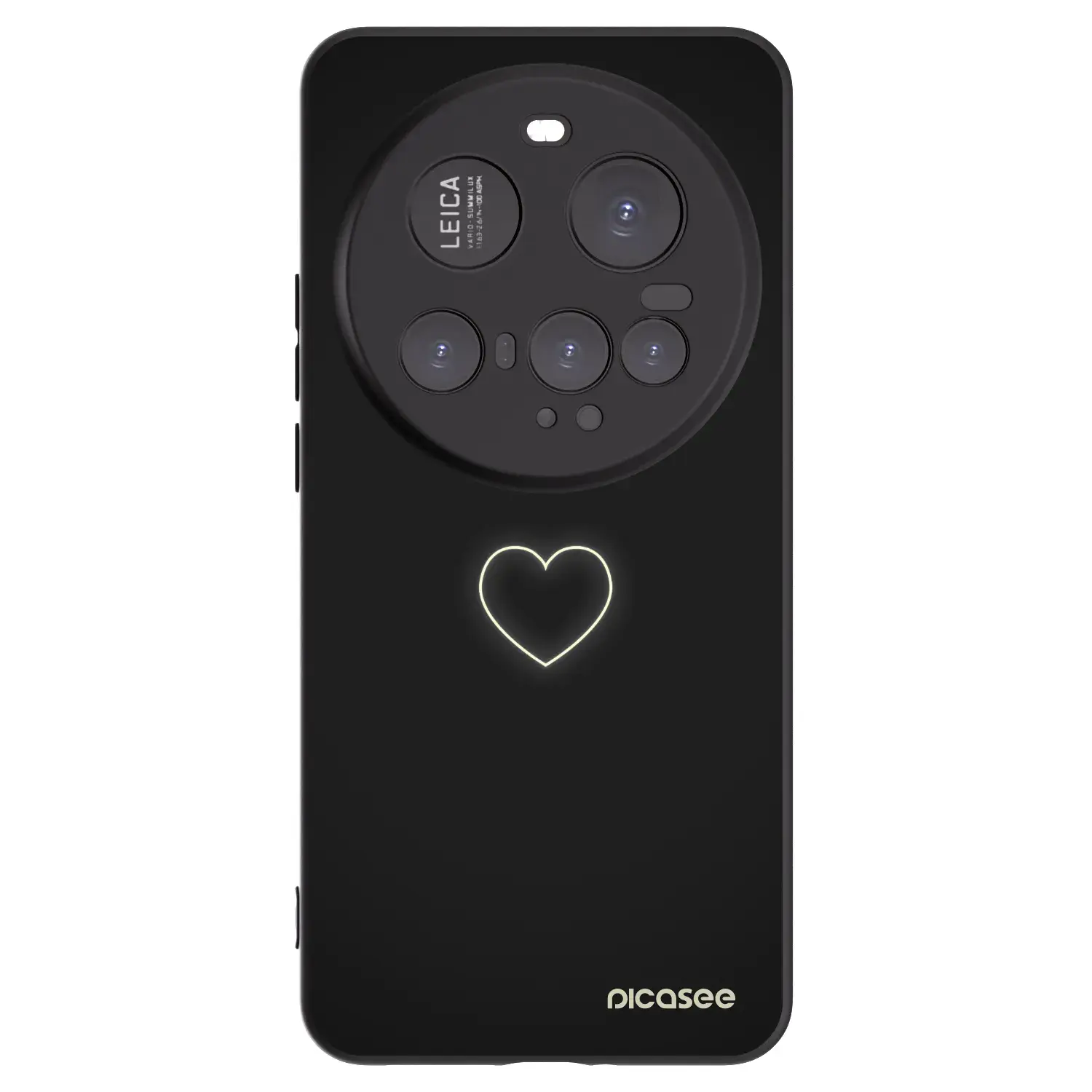 Silikonový černý obal pro Xiaomi 15 Ultra - Heart