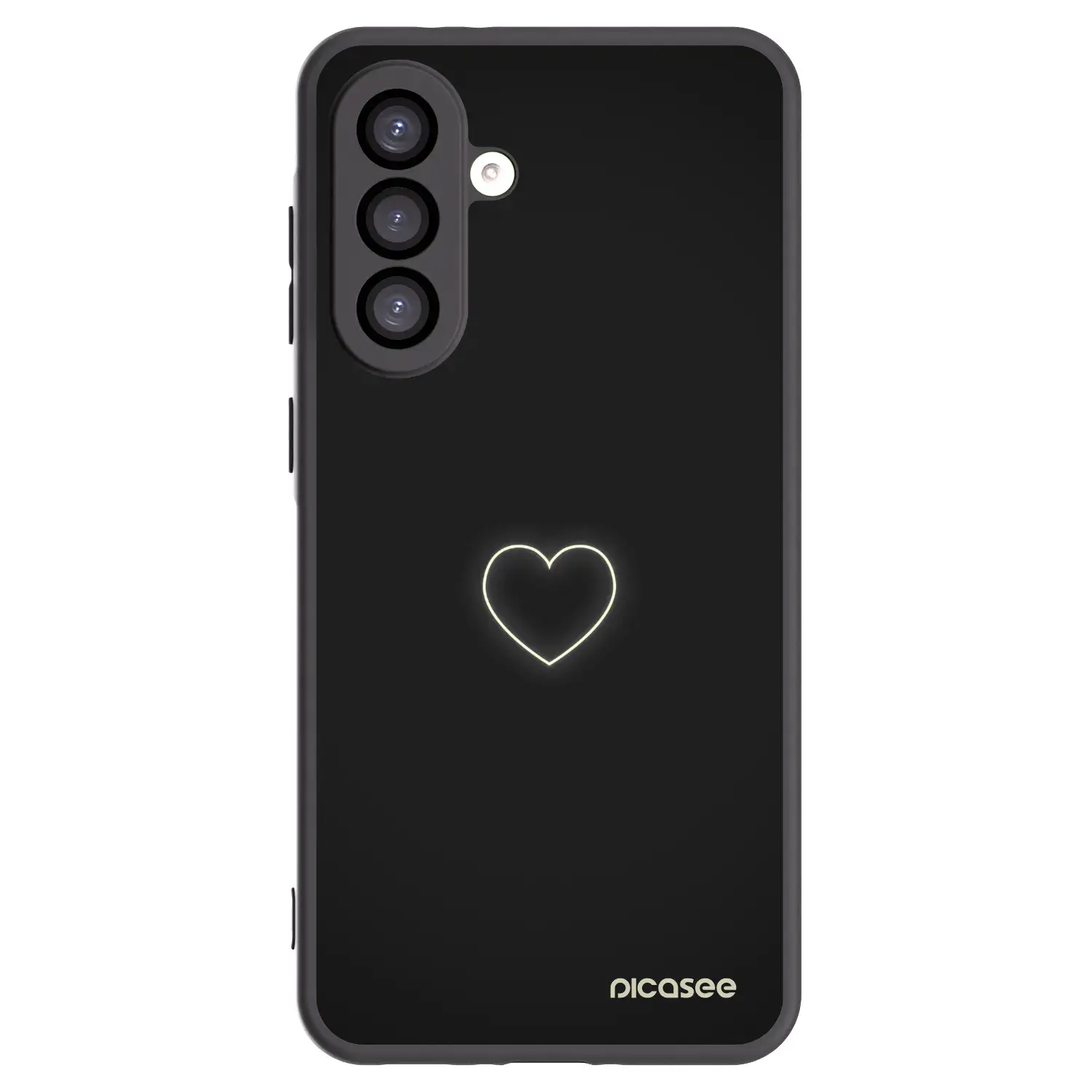 Silikonový černý obal pro Samsung Galaxy A26 5G A266B - Heart