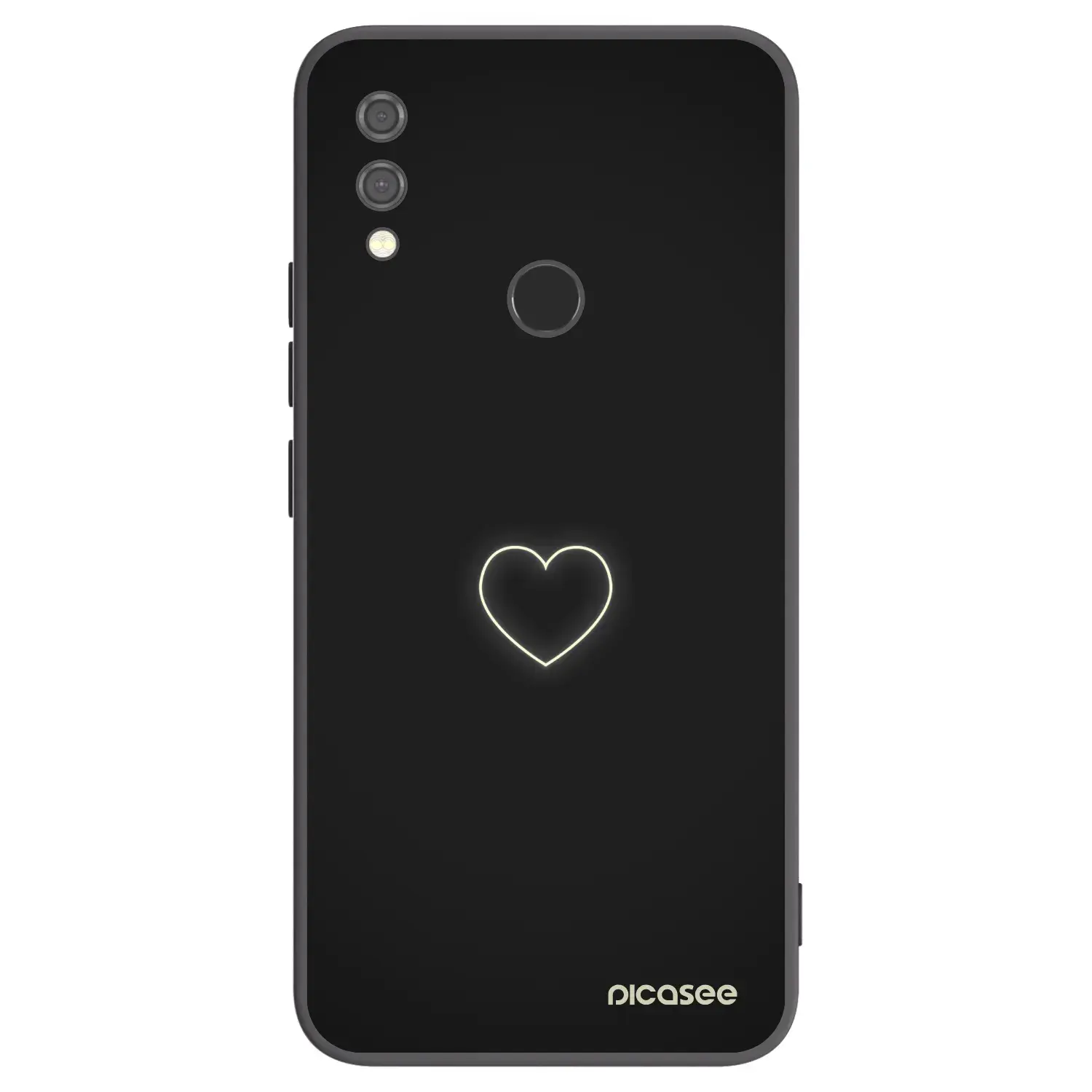 Silikonový černý obal pro Xiaomi Redmi Note 7 - Heart