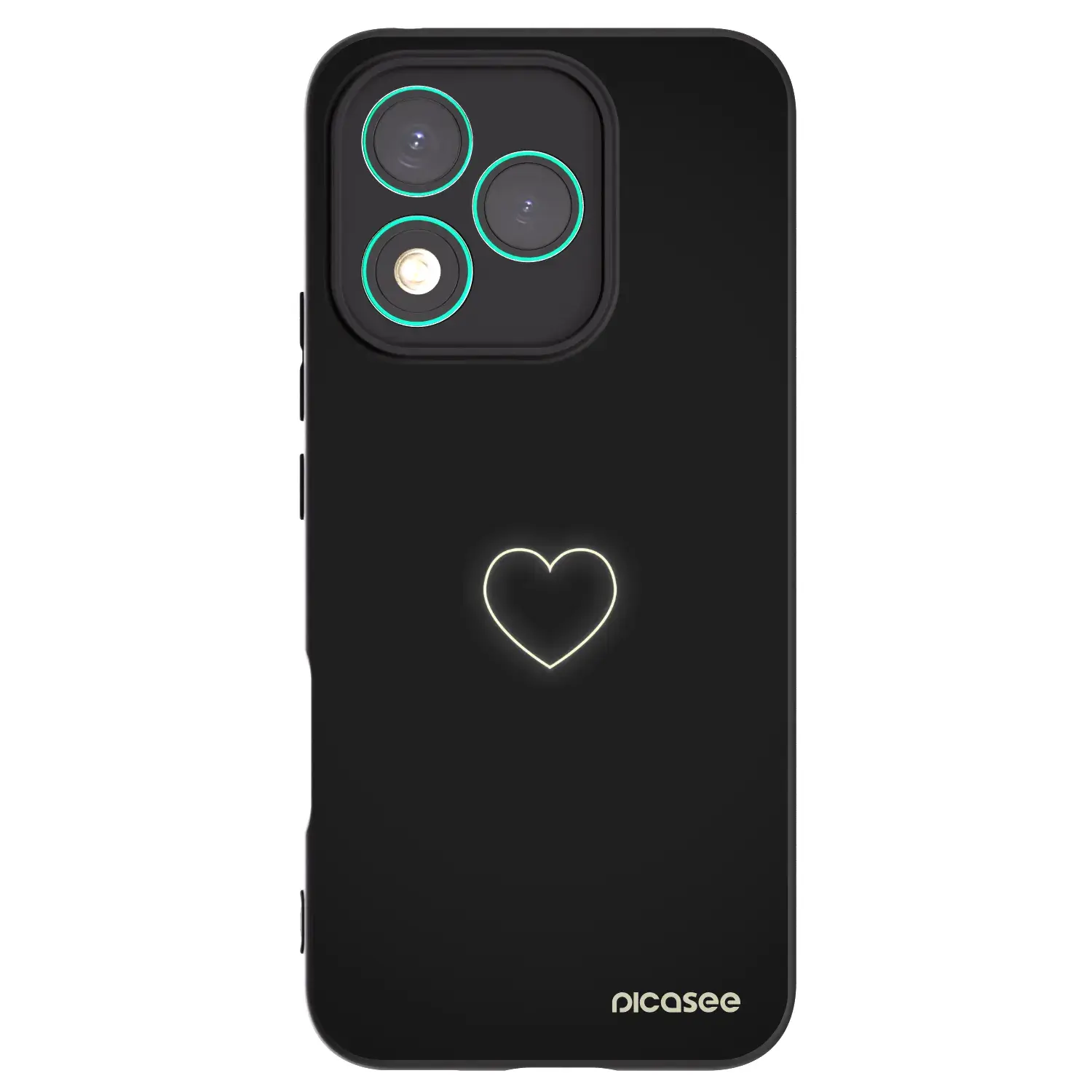 Silikonový černý obal pro Honor 400 Lite 5G - Heart