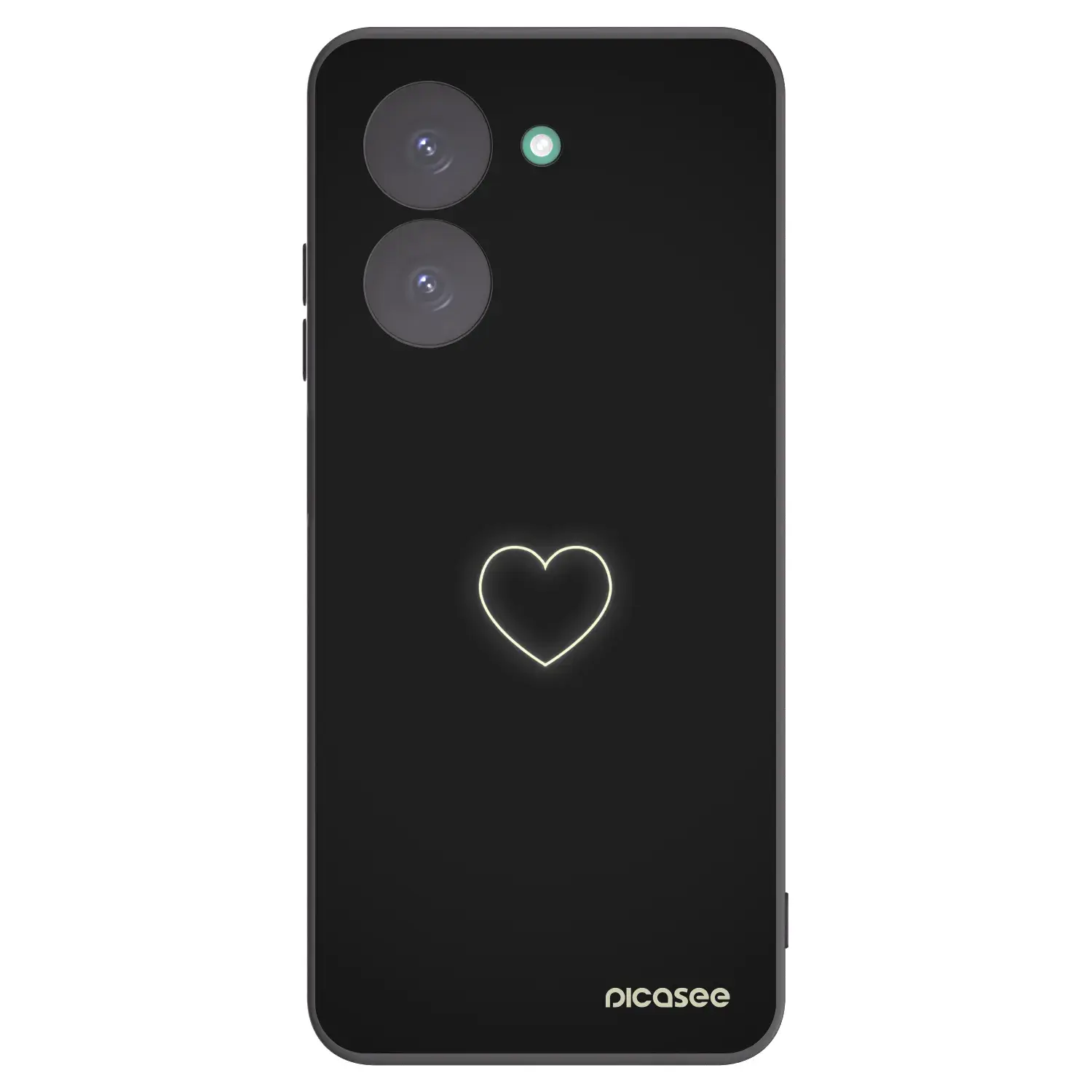 Silikonový černý obal pro Xiaomi Redmi A5 - Heart