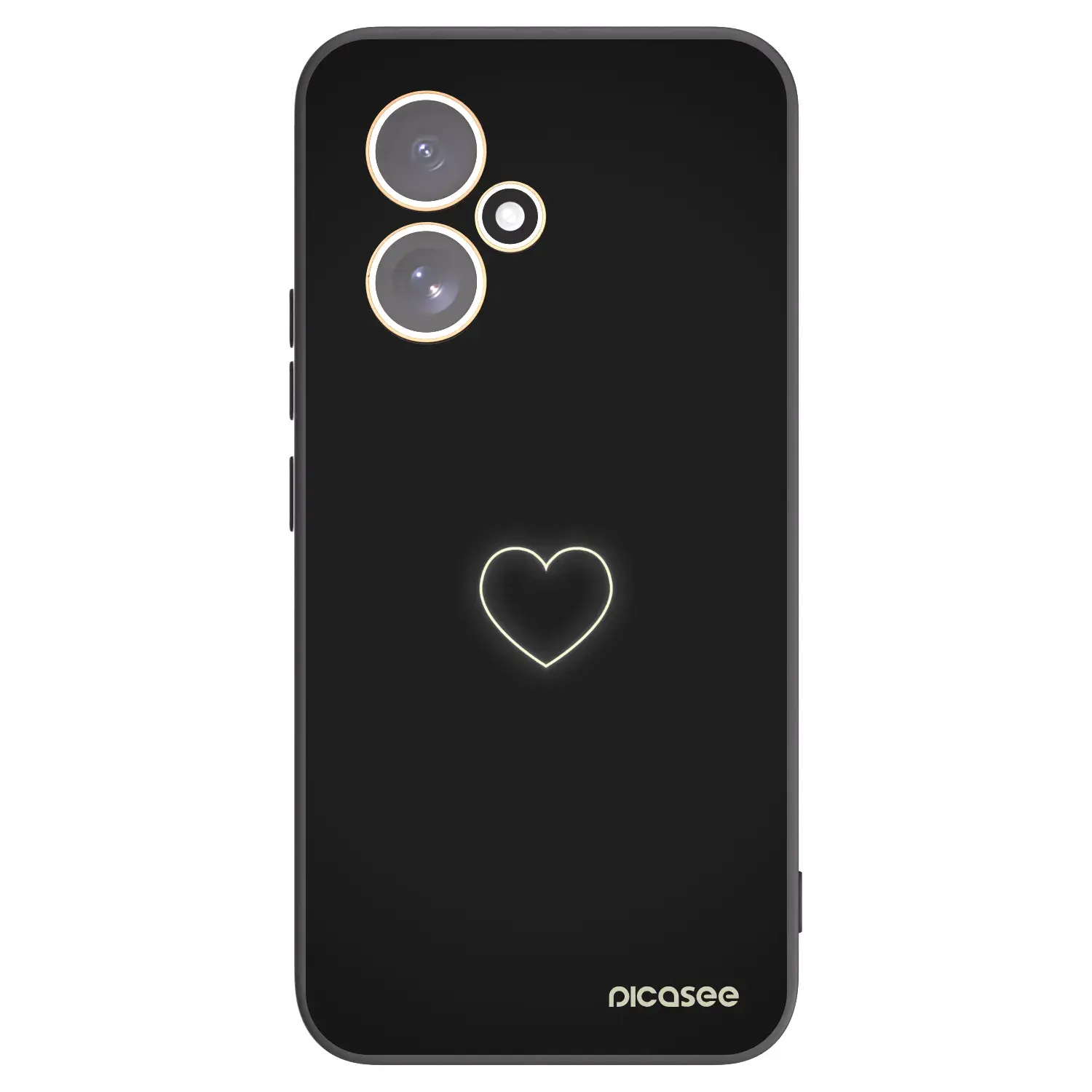 Silikonový černý obal pro Honor 400 5G - Heart