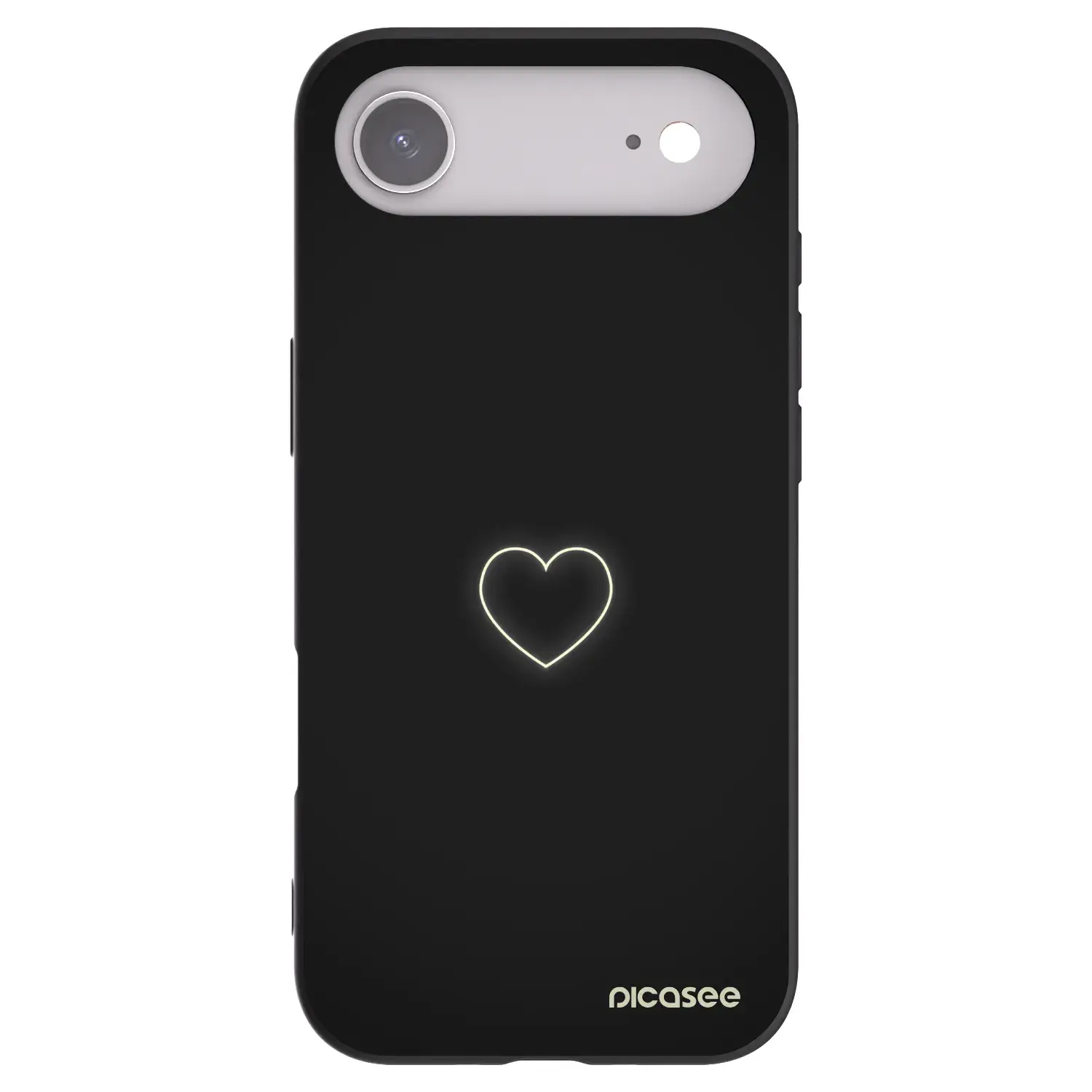 Silikonový černý obal pro Apple iPhone Air - Heart