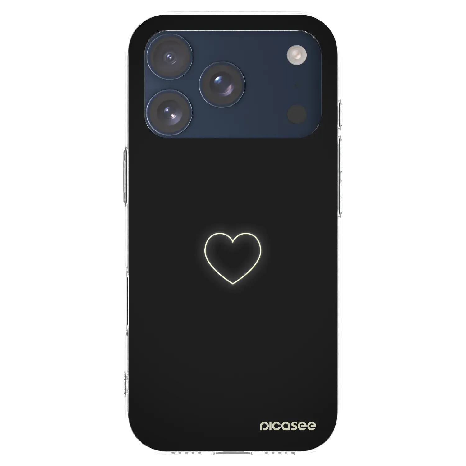 Silikonový průhledný obal pro Apple iPhone 17 Pro - Heart