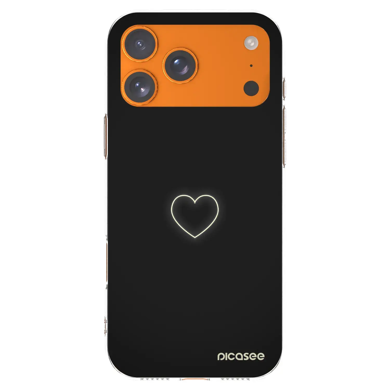 Silikonový průhledný obal pro Apple iPhone 17 Pro Max - Heart