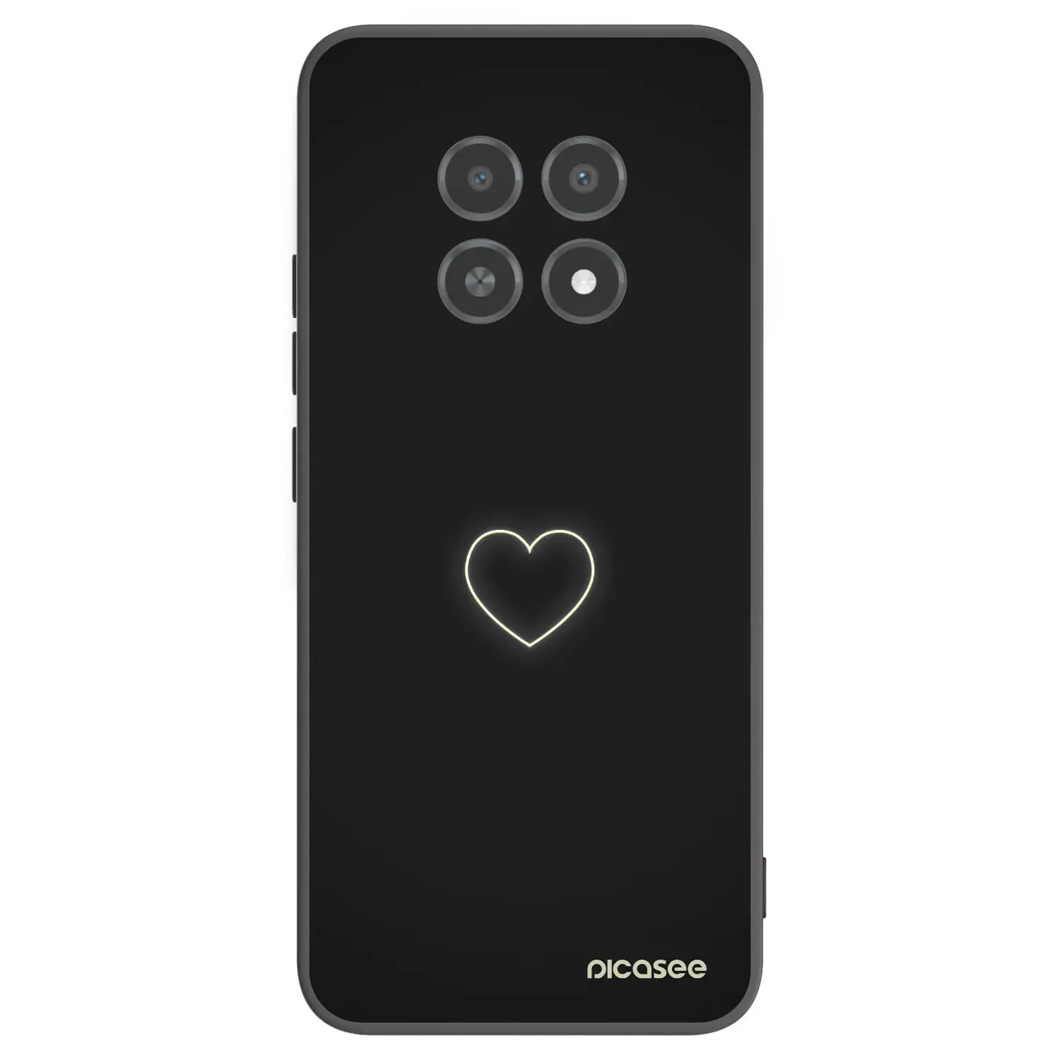 Silikonový černý obal pro Realme 12X - Heart