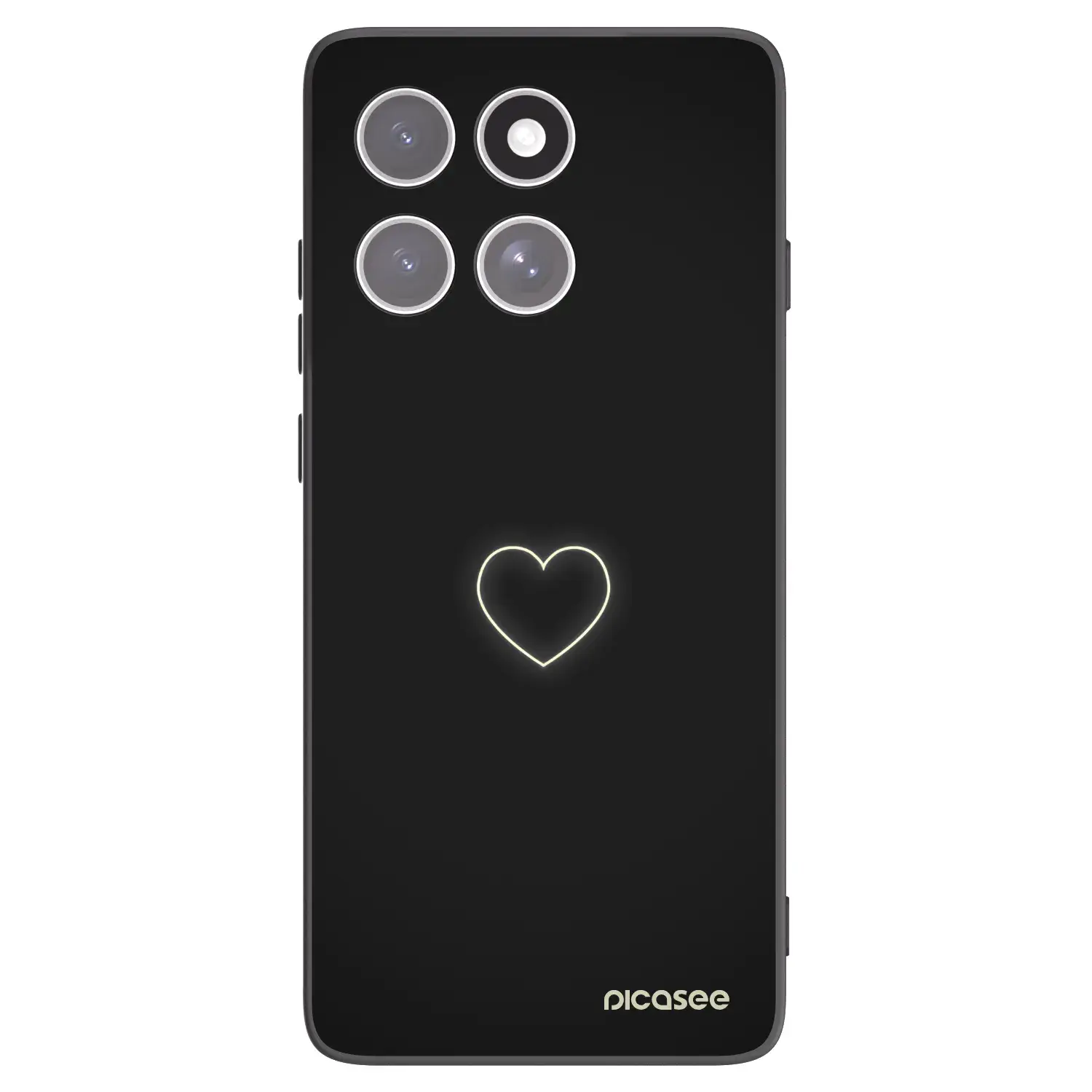 Silikonový černý obal pro Motorola Edge 60 Pro - Heart