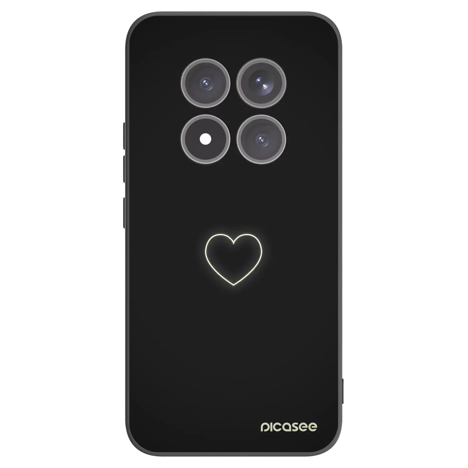Silikonový černý obal pro Xiaomi Redmi Note 15 Pro+ - Heart