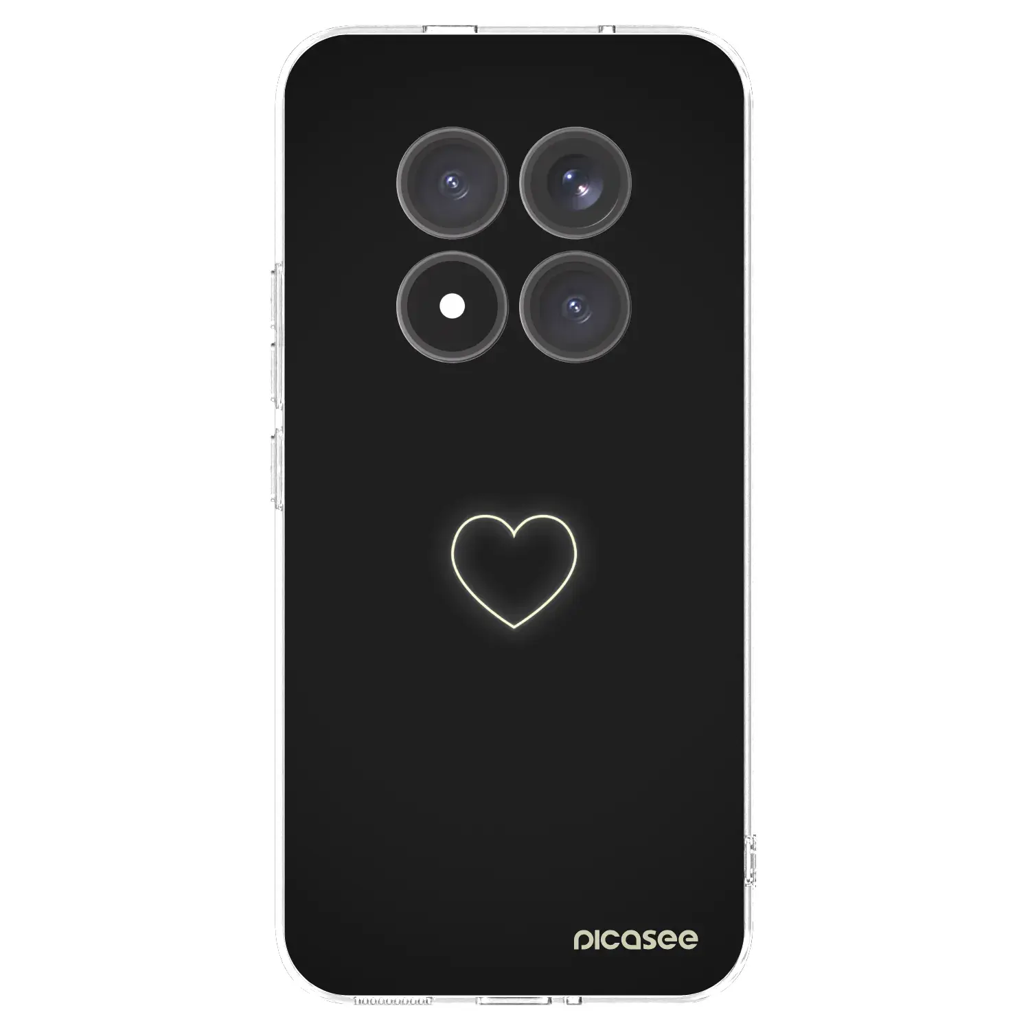Silikonový průhledný obal pro Xiaomi Redmi Note 15 Pro+ - Heart