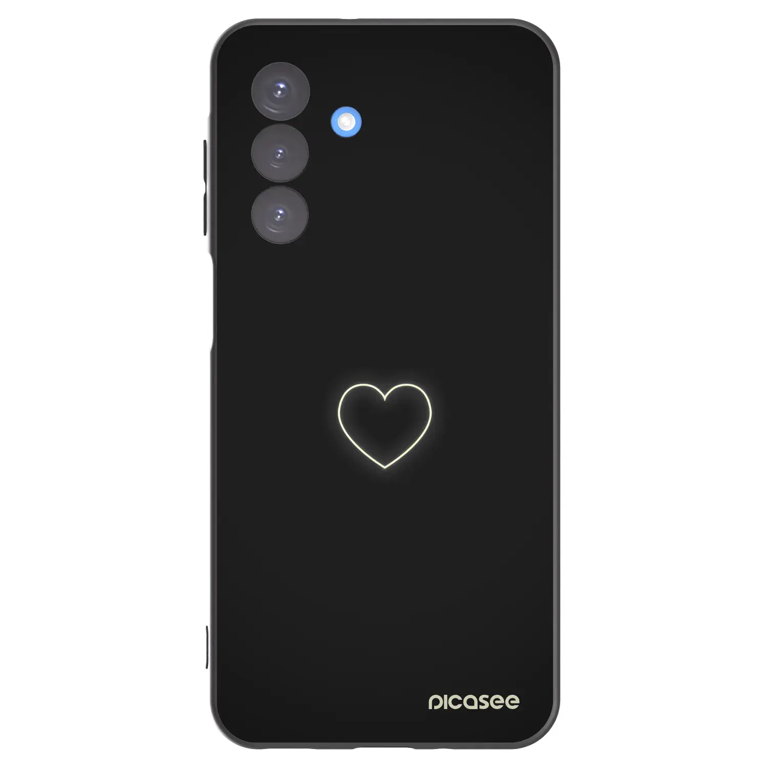 Silikonový černý obal pro Samsung Galaxy A17 5G - Heart