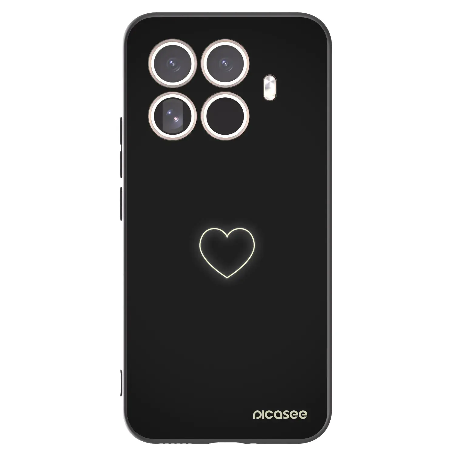 Silikonový černý obal pro Xiaomi 15T Pro - Heart