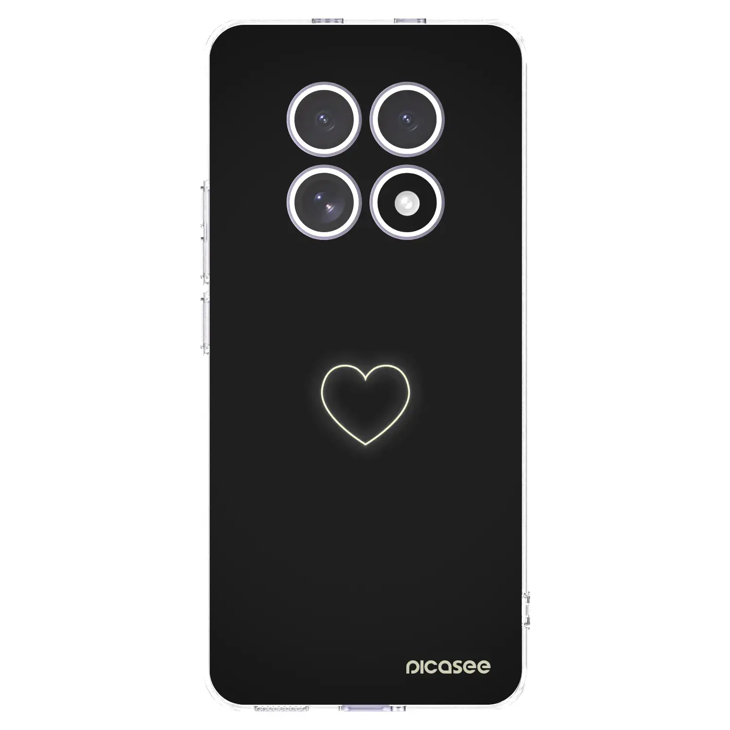 Silikonový průhledný obal pro Xiaomi Redmi Note 15 4G - Heart