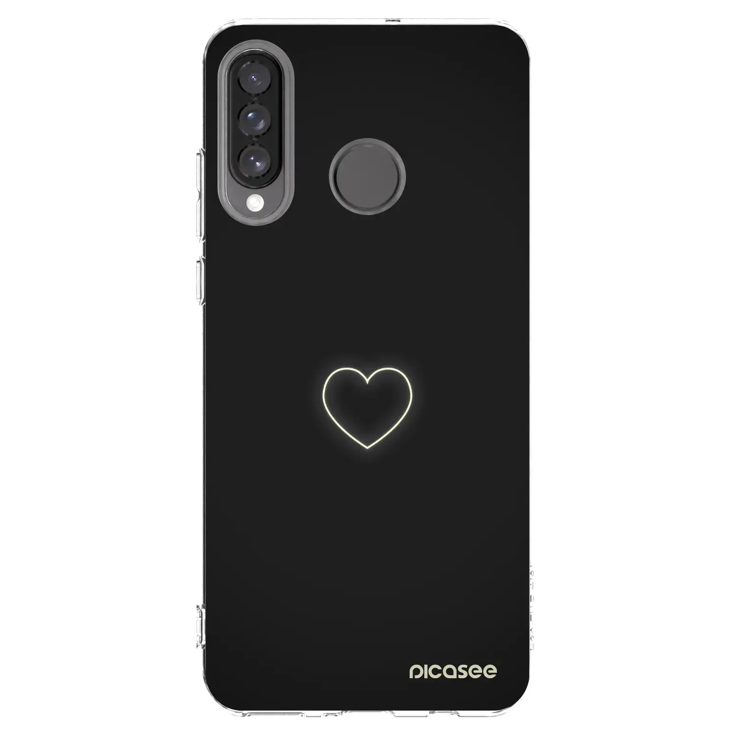 Silikonový průhledný obal pro Huawei P30 Lite - Heart