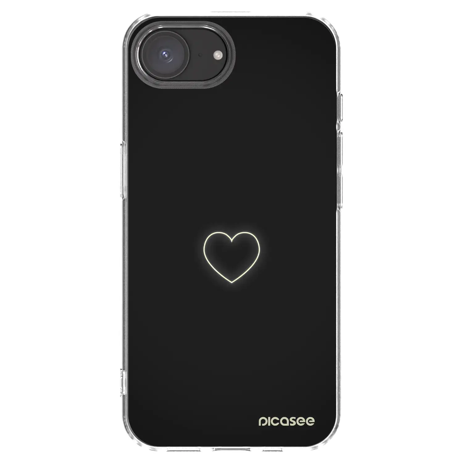 Silikonový průhledný obal pro Apple iPhone 17e - Heart