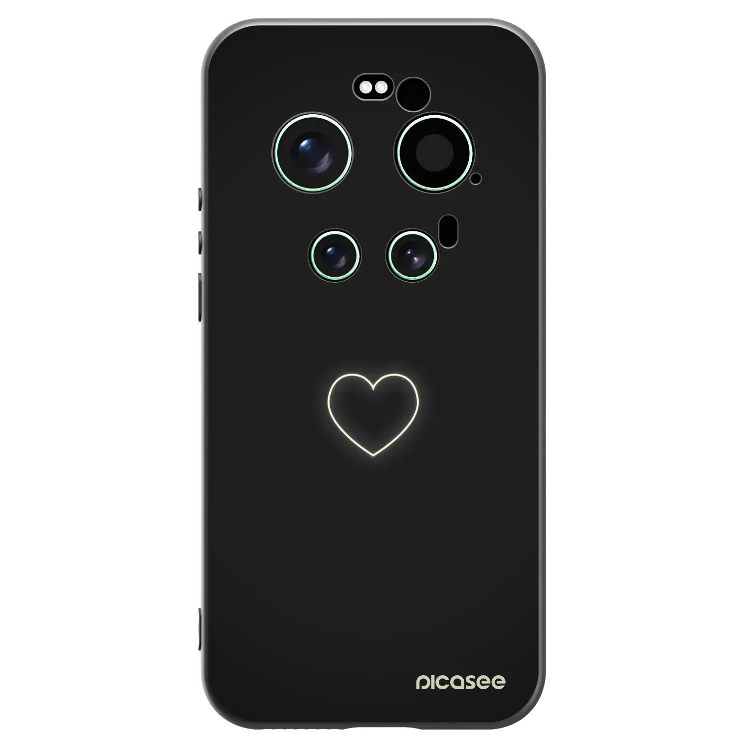 Silikonový černý obal pro Xiaomi 17 Ultra - Heart