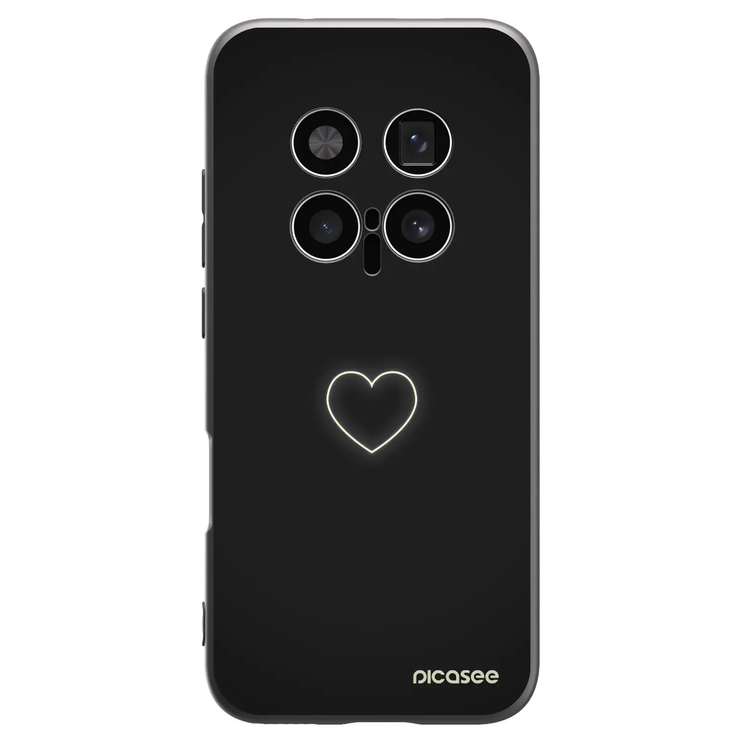 Silikonový černý obal pro Honor Magic8 Pro 5G - Heart