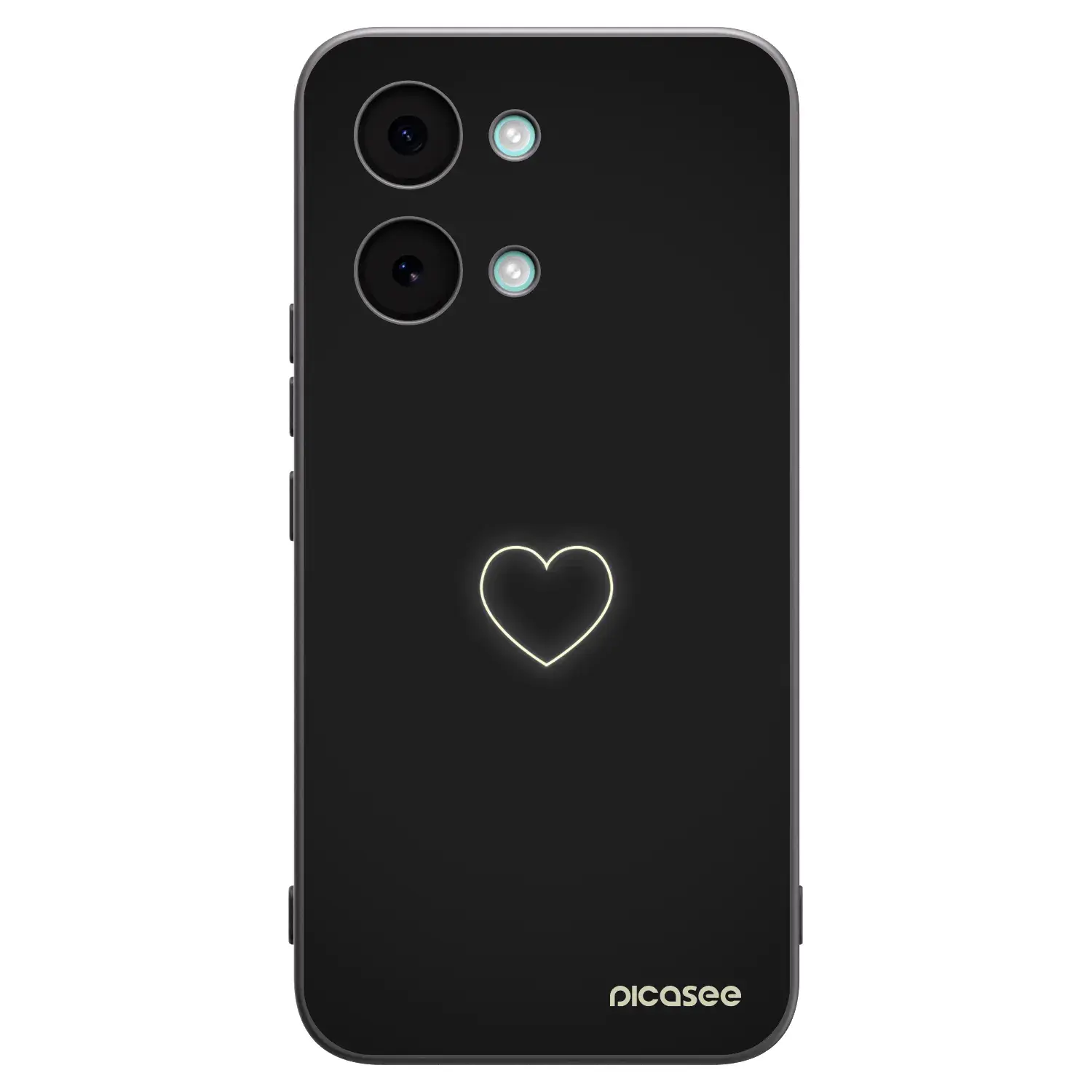 Silikonový černý obal pro Xiaomi Poco X8 Pro Max - Heart