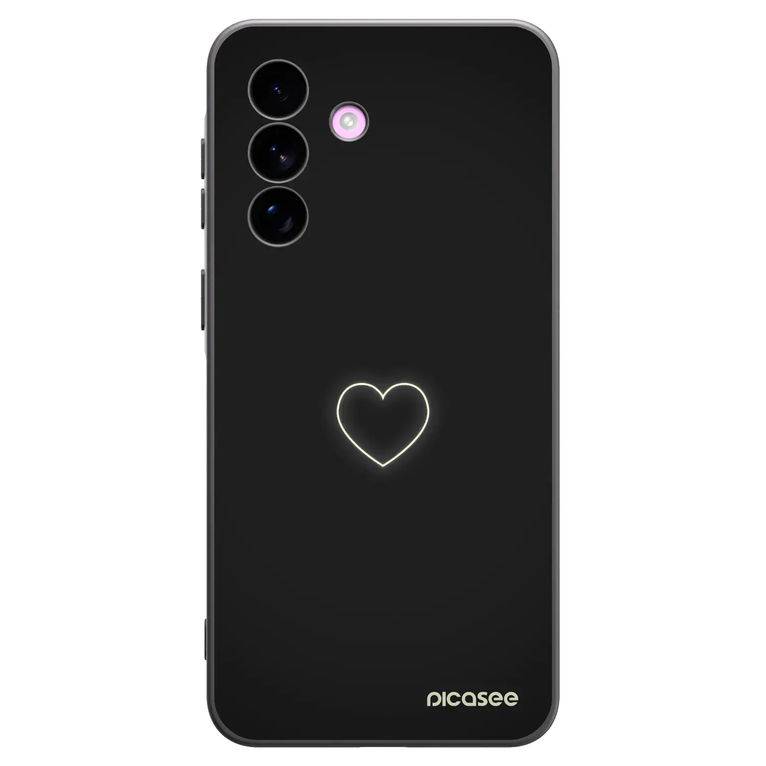 Silikonový černý obal pro Samsung Galaxy A57 5G - Heart