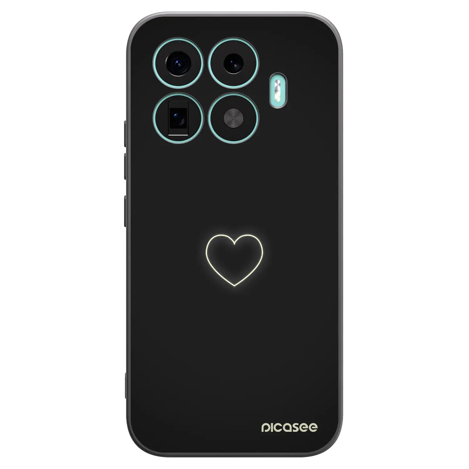 Silikonový černý obal pro Xiaomi 17T - Heart