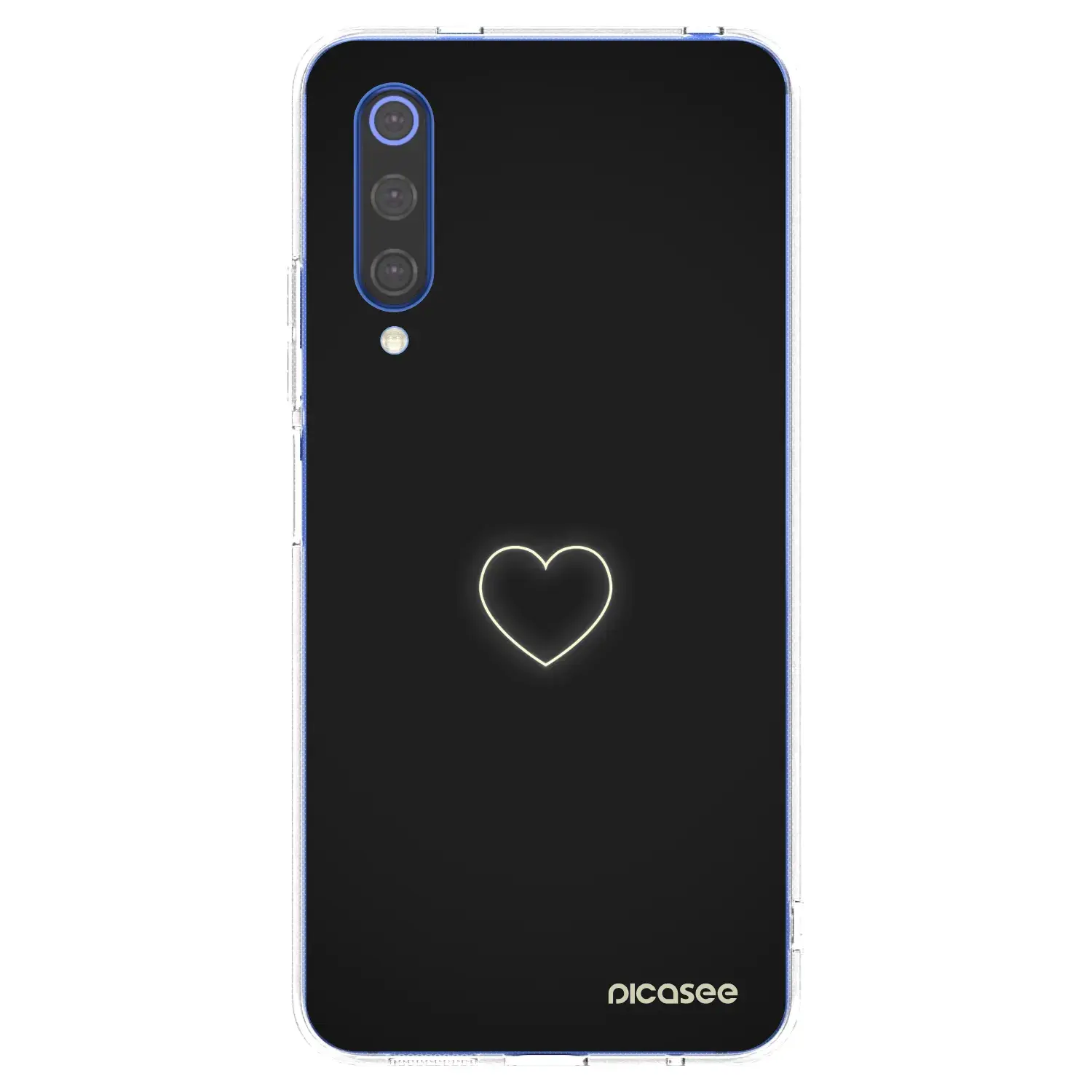 Silikonový průhledný obal pro Xiaomi Mi 9 SE - Heart