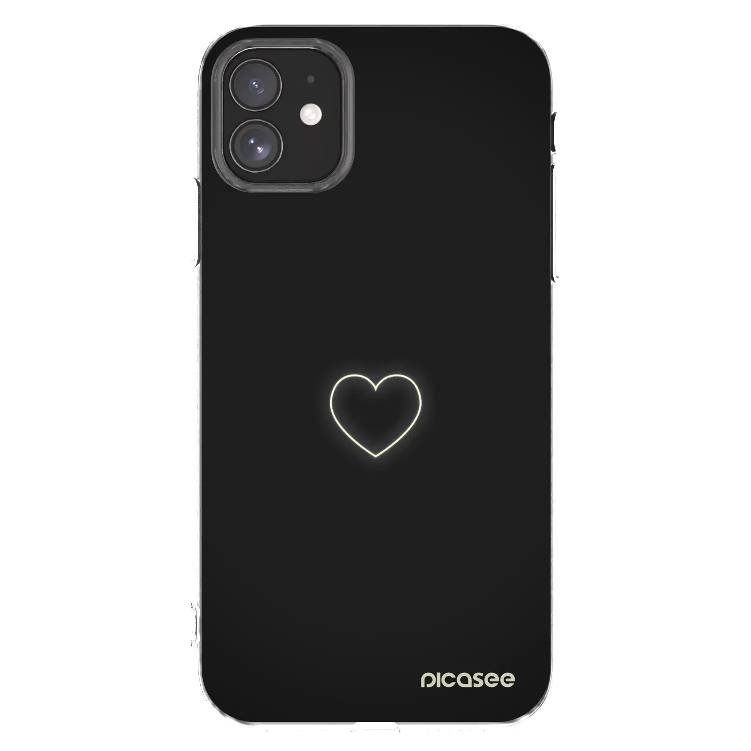 Silikonový průhledný obal pro Apple iPhone 11 - Heart
