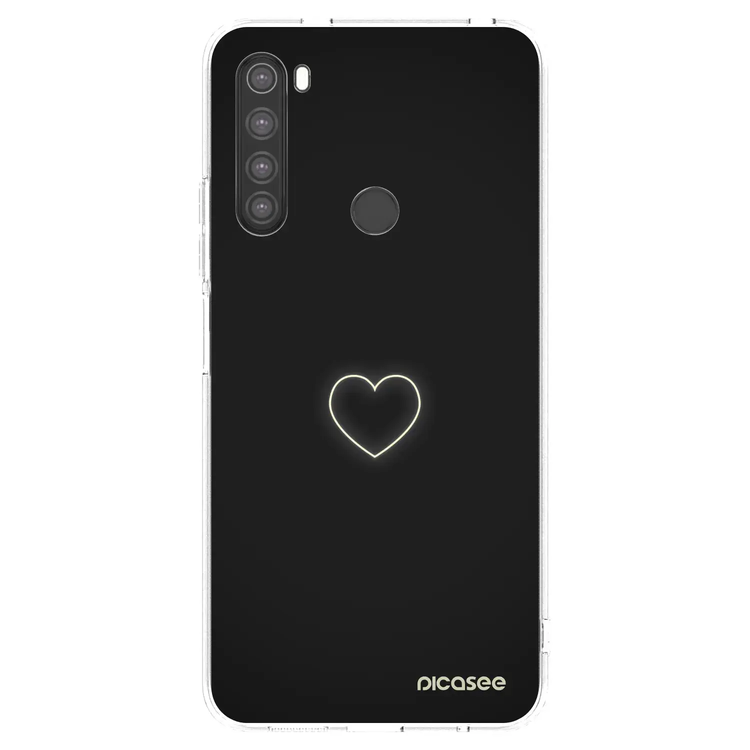 Silikonový průhledný obal pro Xiaomi Redmi Note 8 - Heart