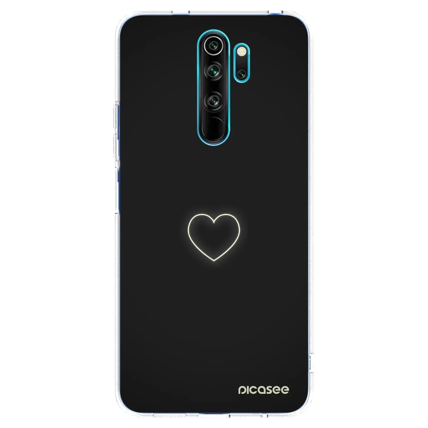 Silikonový průhledný obal pro Xiaomi Redmi Note 8 Pro - Heart